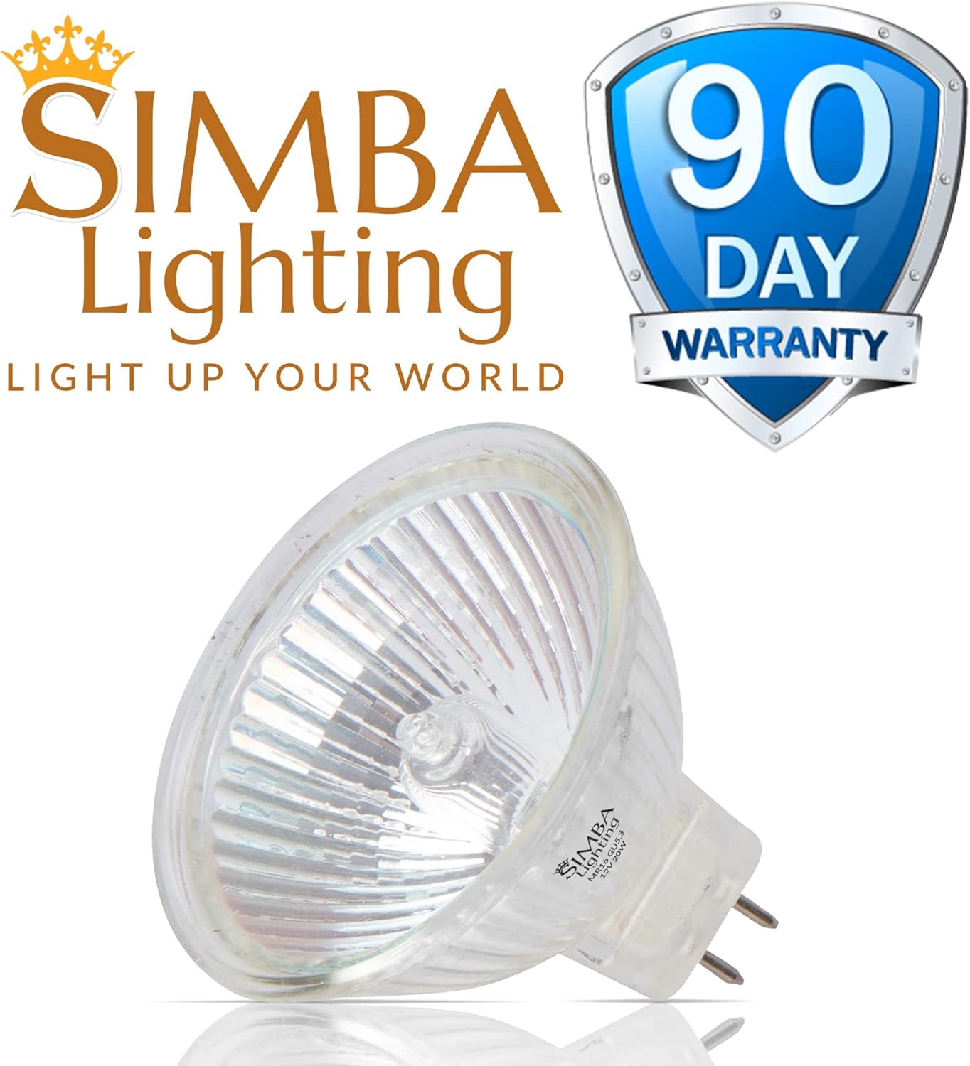 Simba Lighting Halogen MR16 20W 12V Bulbs 10 Pack Dimmable Warm White