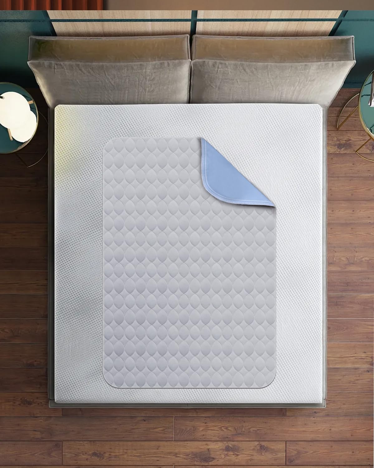 Brosive Reusable Bed Pads 36 x 72 2 Pack Grey