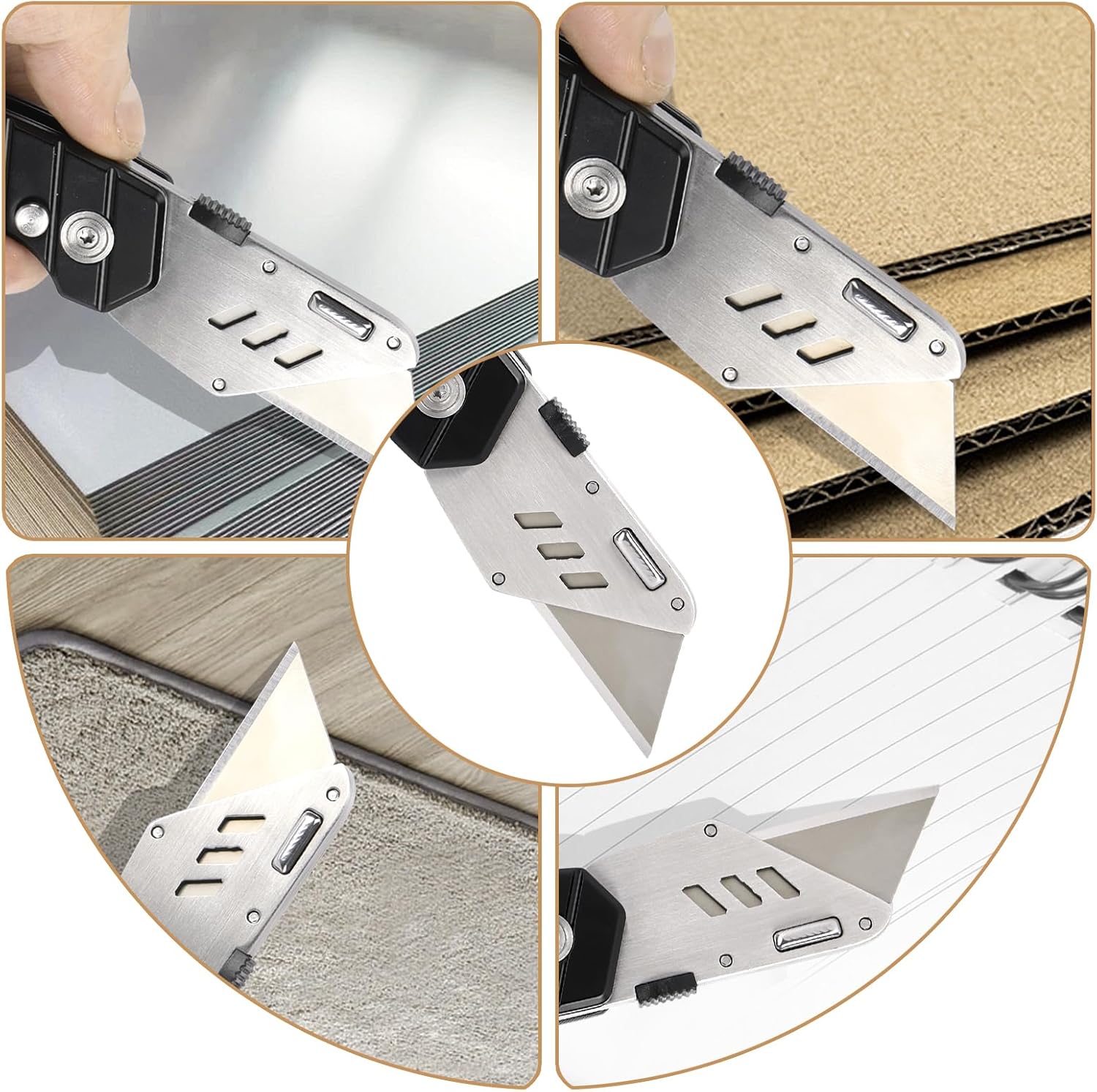 Vickay Utility Knife with Belt Clip and 5 SK5 Blades 1
