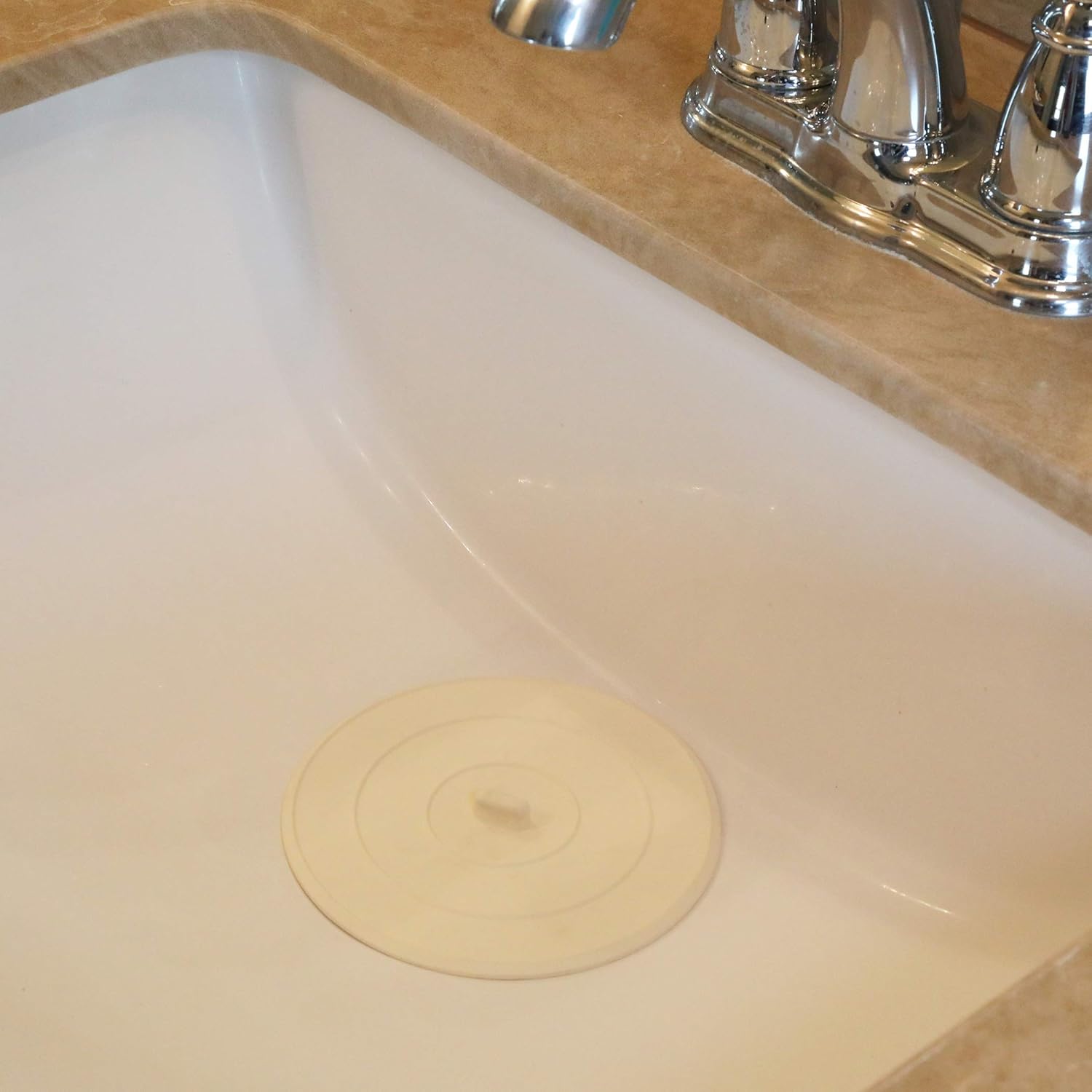 Danco 89042P 5 Inch White Flat Drain Stopper 2-Pk