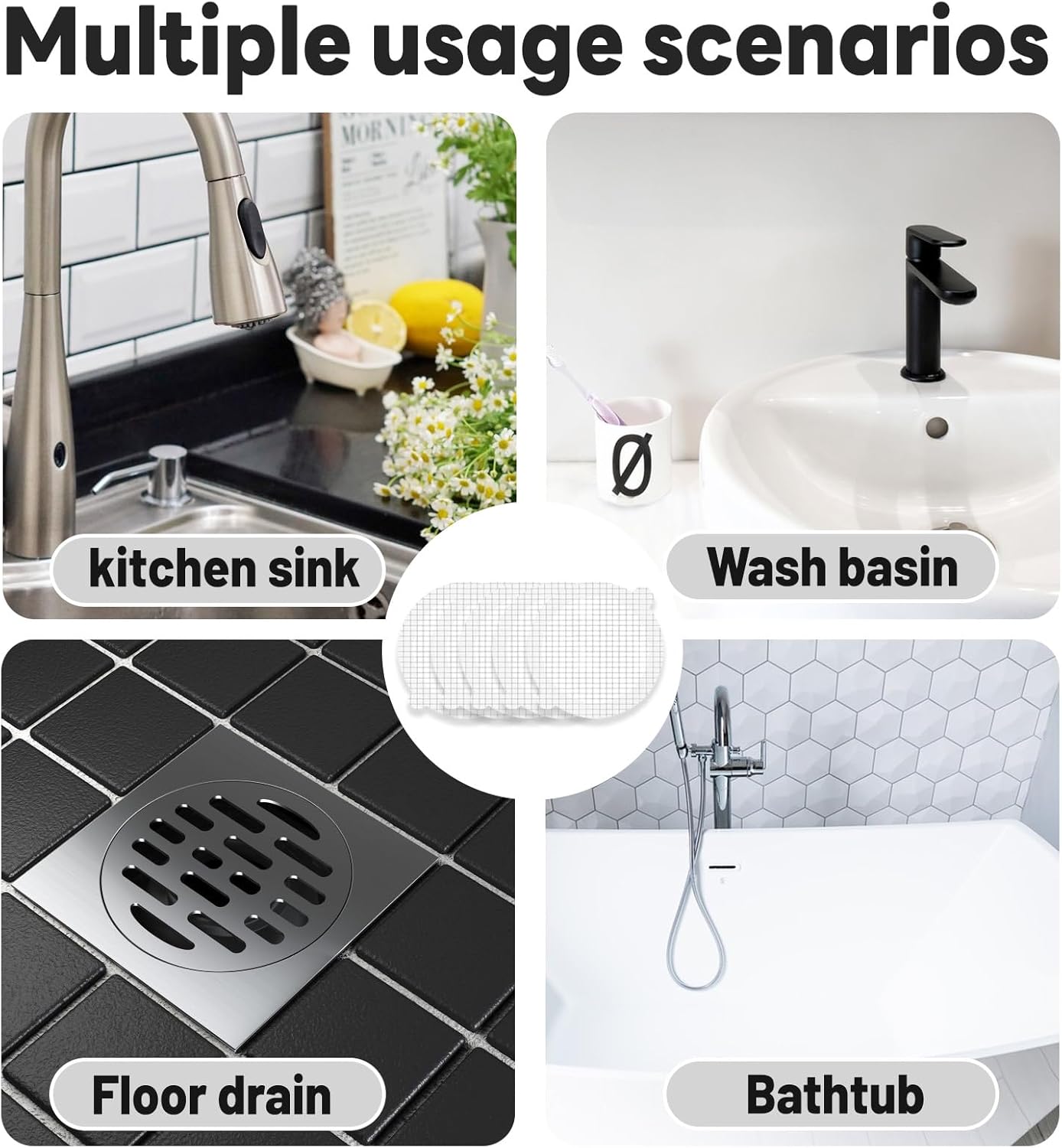 ASTIMESA 25-Pack Disposable Hair Catcher for Shower Drain