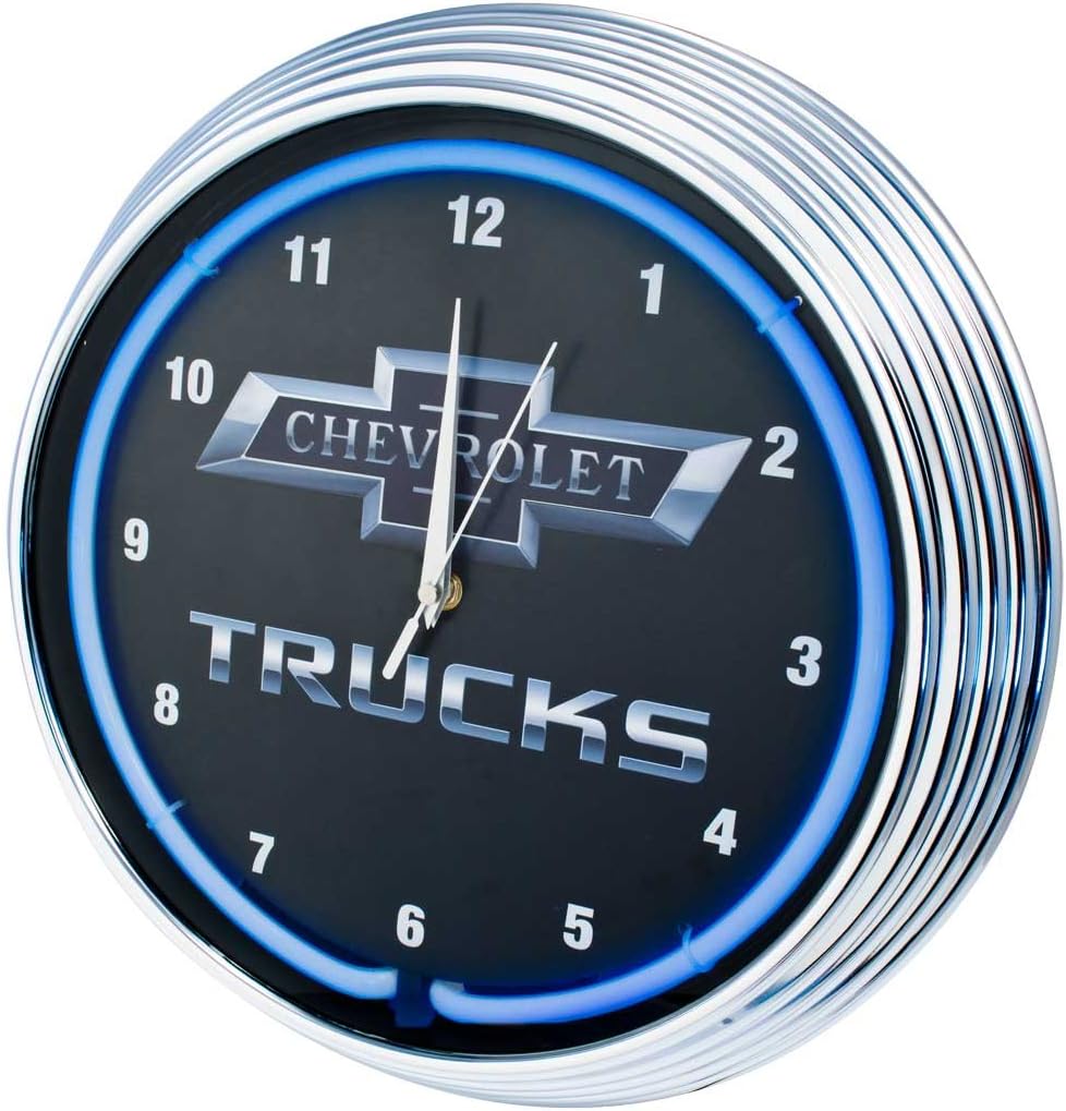 Neonetics Chevy Trucks Bowtie Log Neon Wall Clock 15-Inch