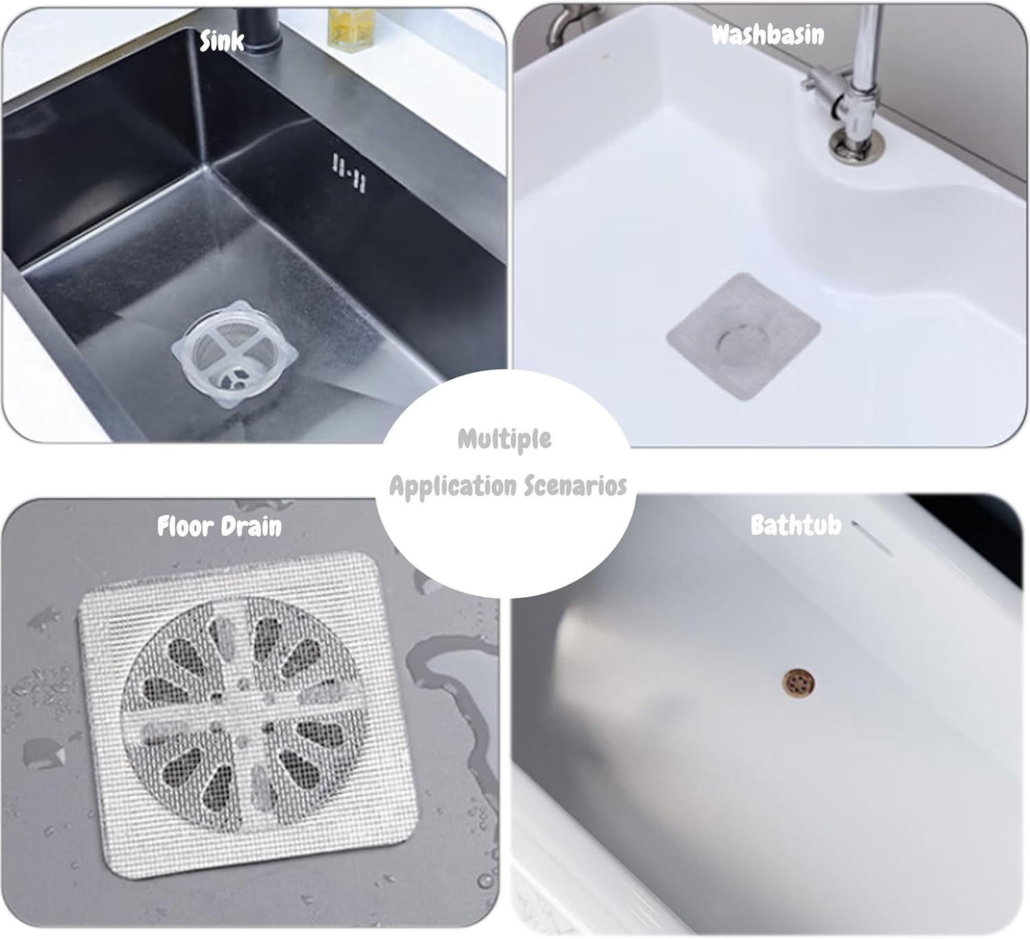 25pcs 4 X 4 Disposable Shower Drain Cover