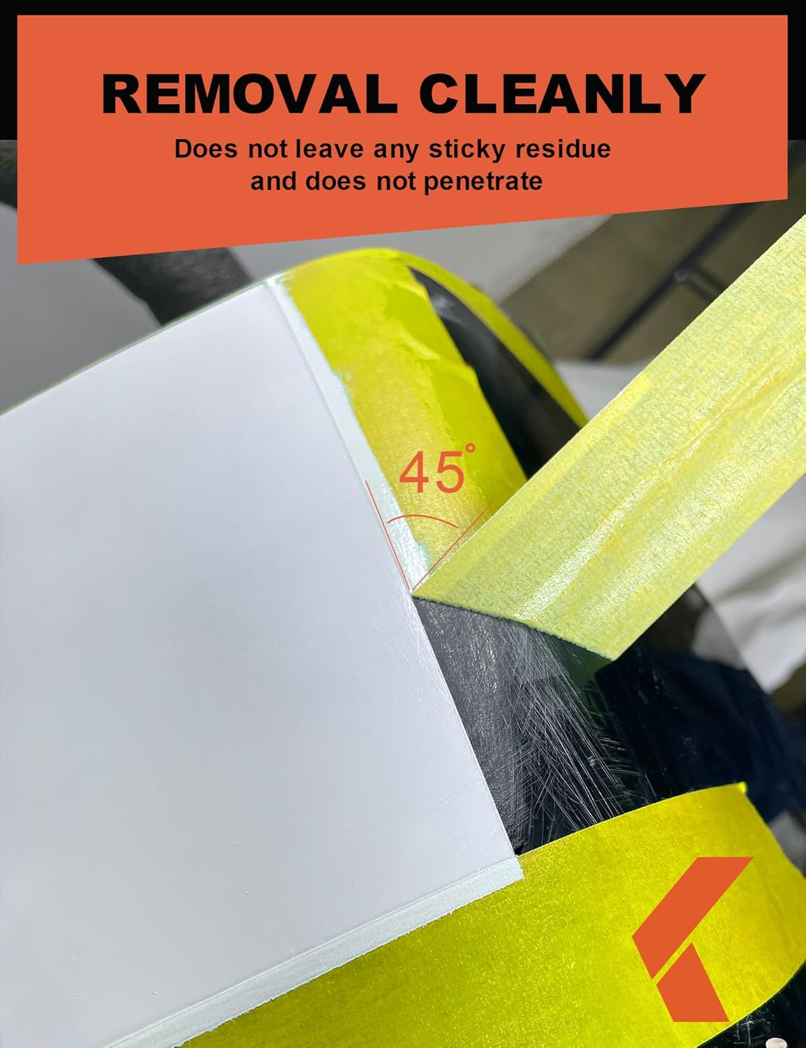 KREFINISH Heat Resistant Yellow Masking Tape for Auto Painting