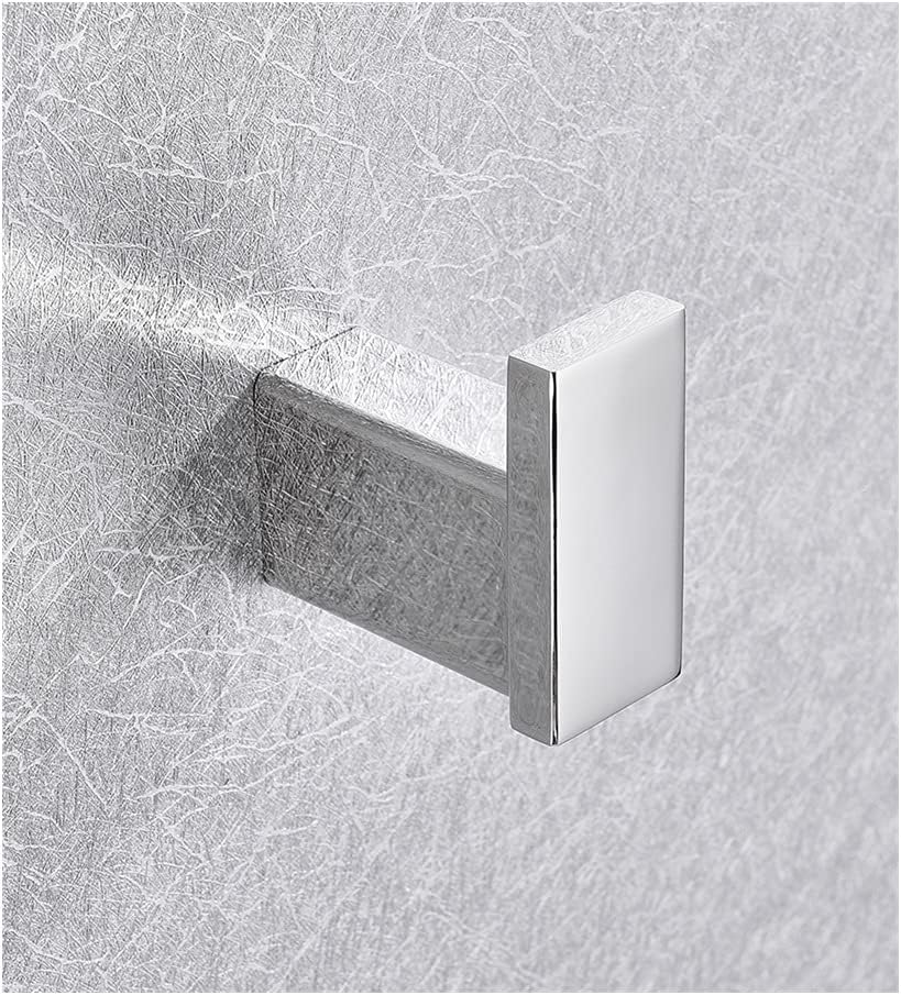 Chrome Robe Hook Towel Rack Set Bathroom Hardware