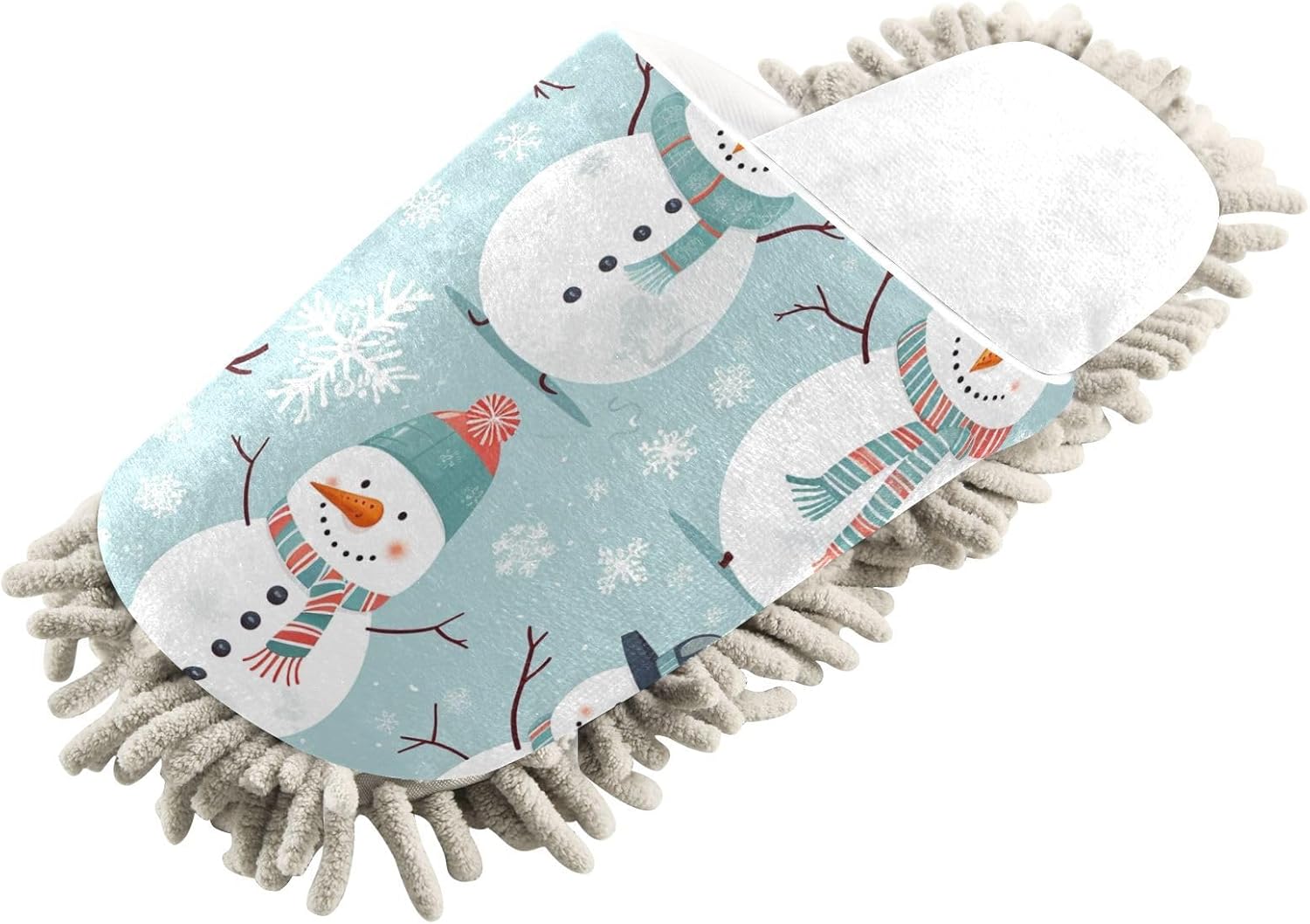 RunningBear White Christmas Snowman Mop Slippers 1