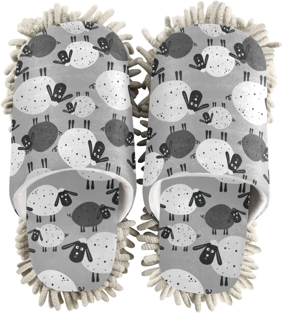 DOMIKING Mop House Slippers for Cleaning