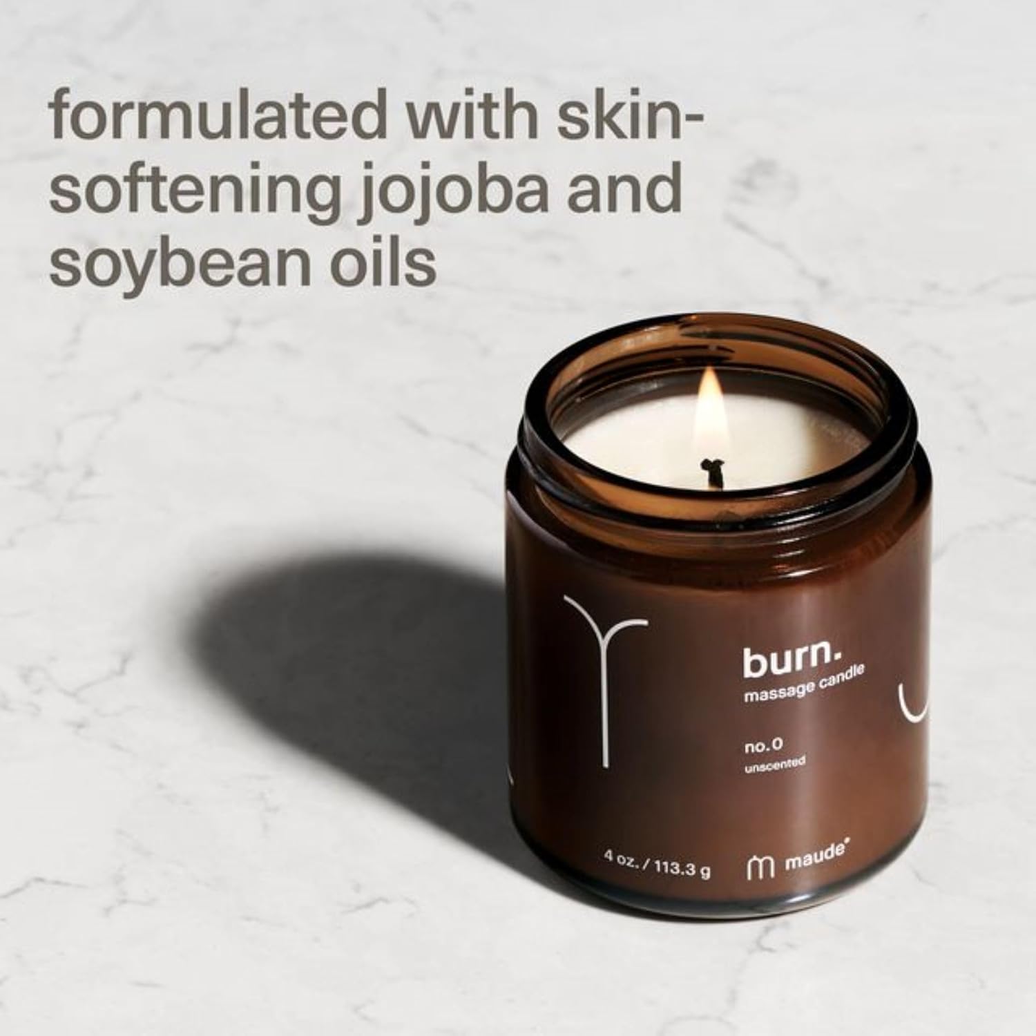Maude Burn No 2 Massage Candle - Hydrating Skin-Softening 4 oz