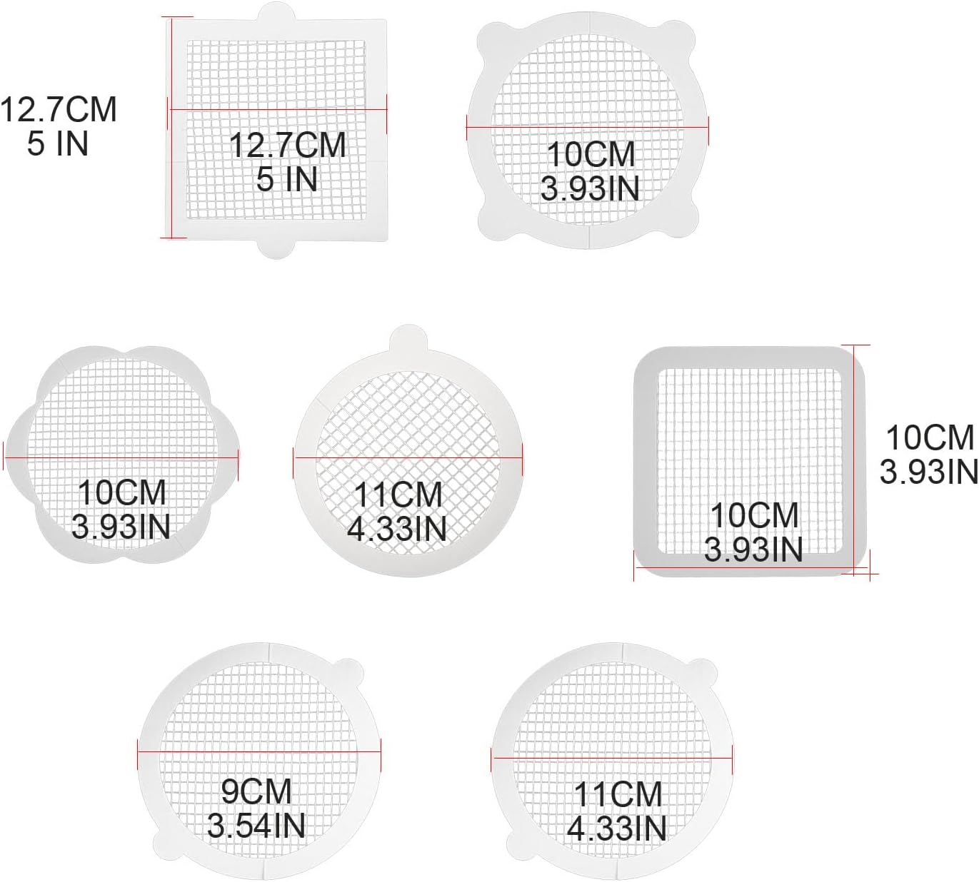 10pcs Disposable Hair Drain Cover Sticker for Kitchen and Bathroom