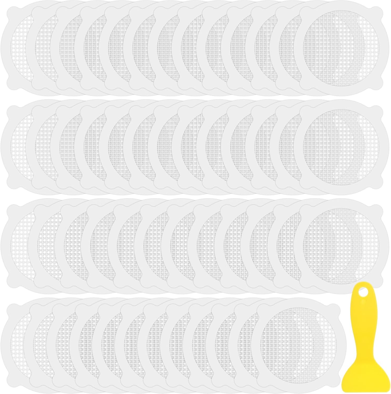 50 Pcs Waterproof Hair Catcher Sticker with Scraper