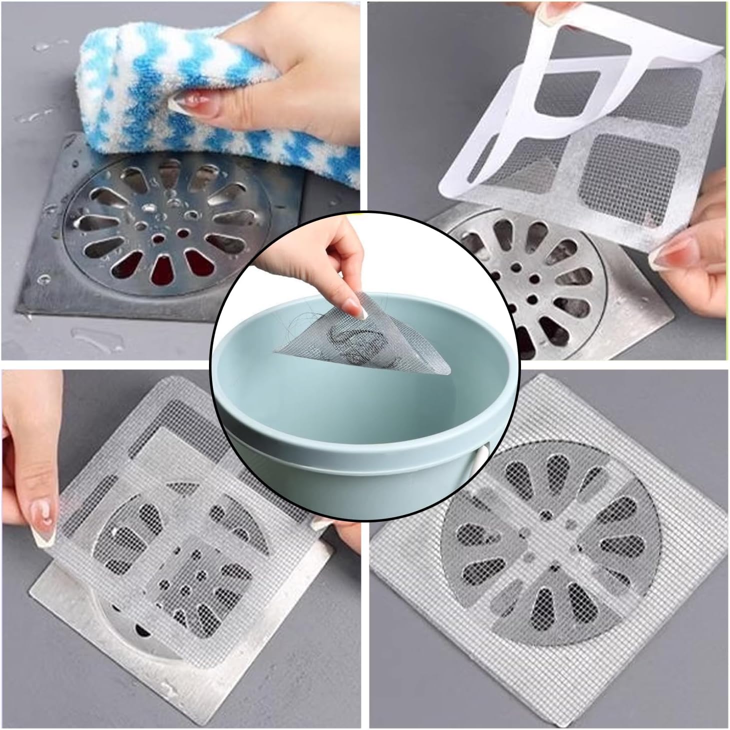 Patty Both 20 Pack 4x4 Disposable Hair Catcher for Drain 1