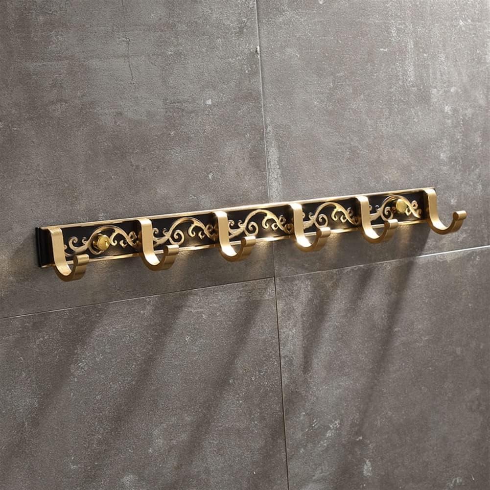 ANNBKA Bathroom Accessory Set with Black Gold Design