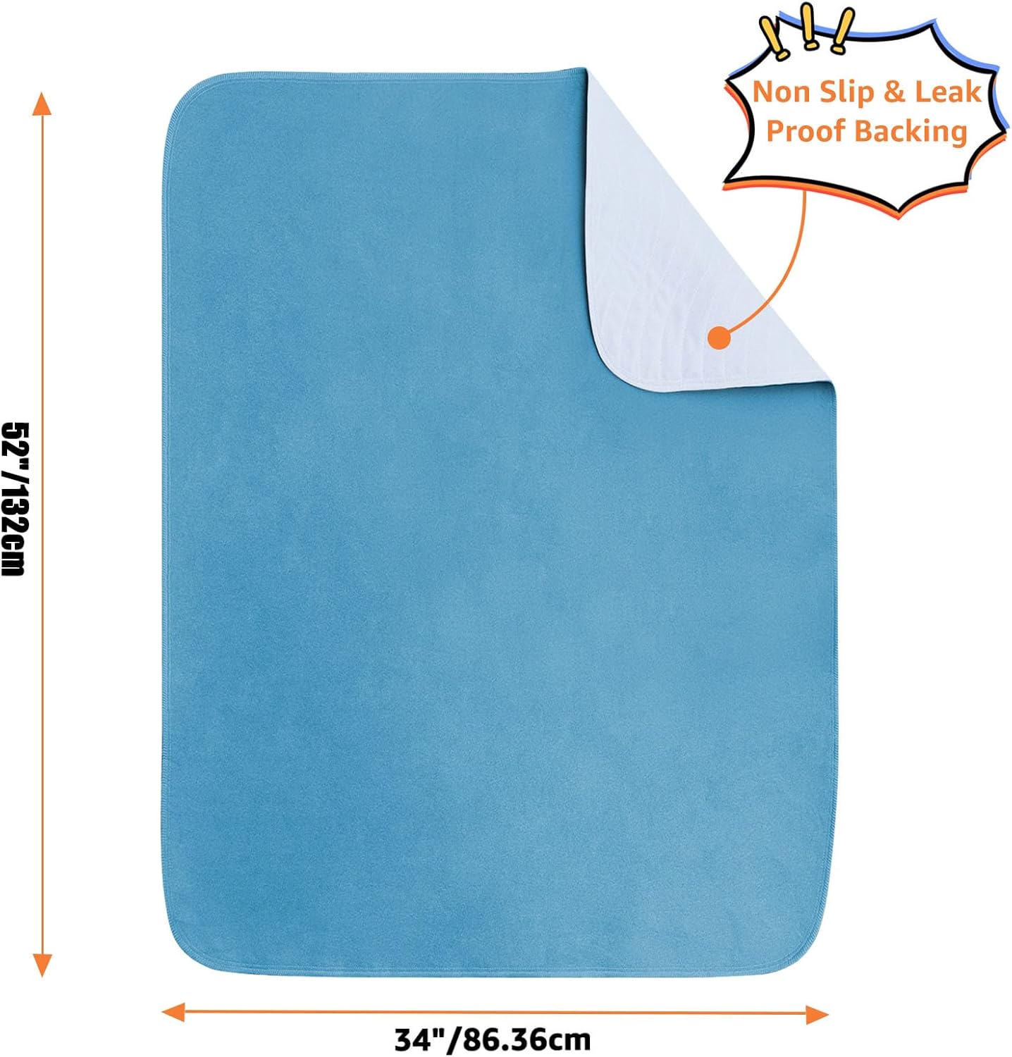 BoxLuote Washable Underpads Reusable for Kids Adults and Pets