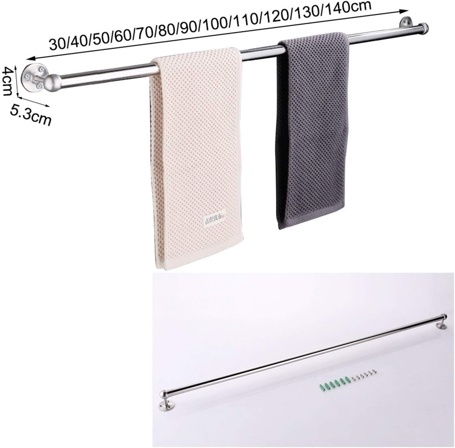 BOCbco Round Towel Rack Holder 30-140Cm