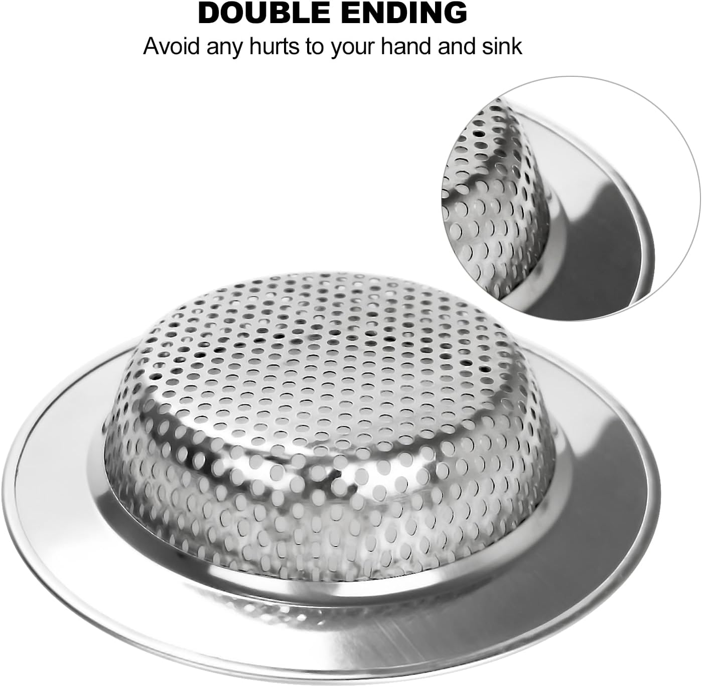 Huntonry 2PCS Kitchen Sink Drain Strainer with 45 Diameter and 30 Mesh Basket