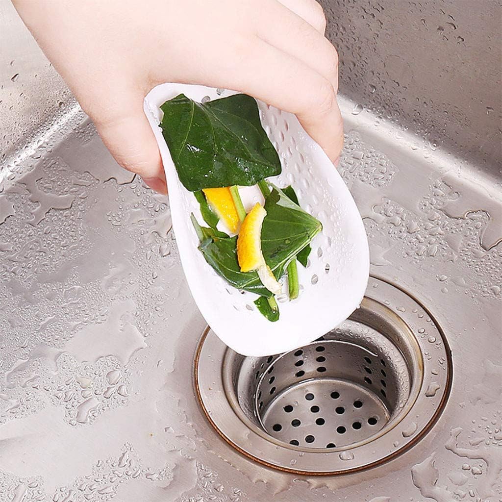 White Silicone Drain Hair Catcher with Suction Cups