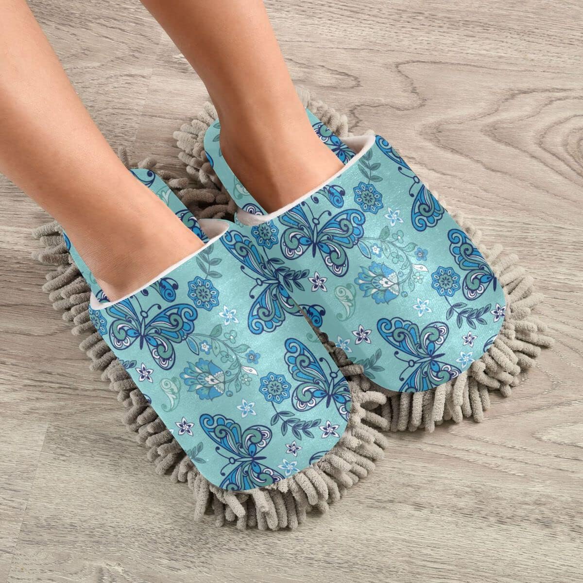 DOMIKING Microfiber Mop Slipper for Easy Cleaning