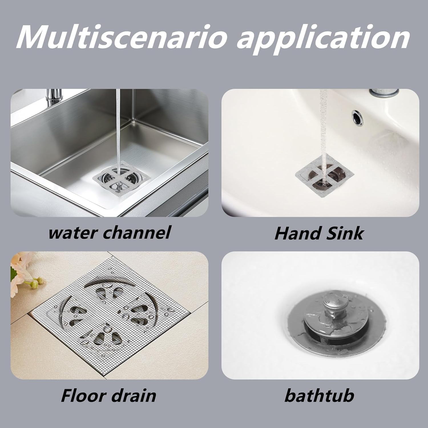 30Pcs Disposable Hair Catcher Drain Sticker for Bathroom Shower Sink