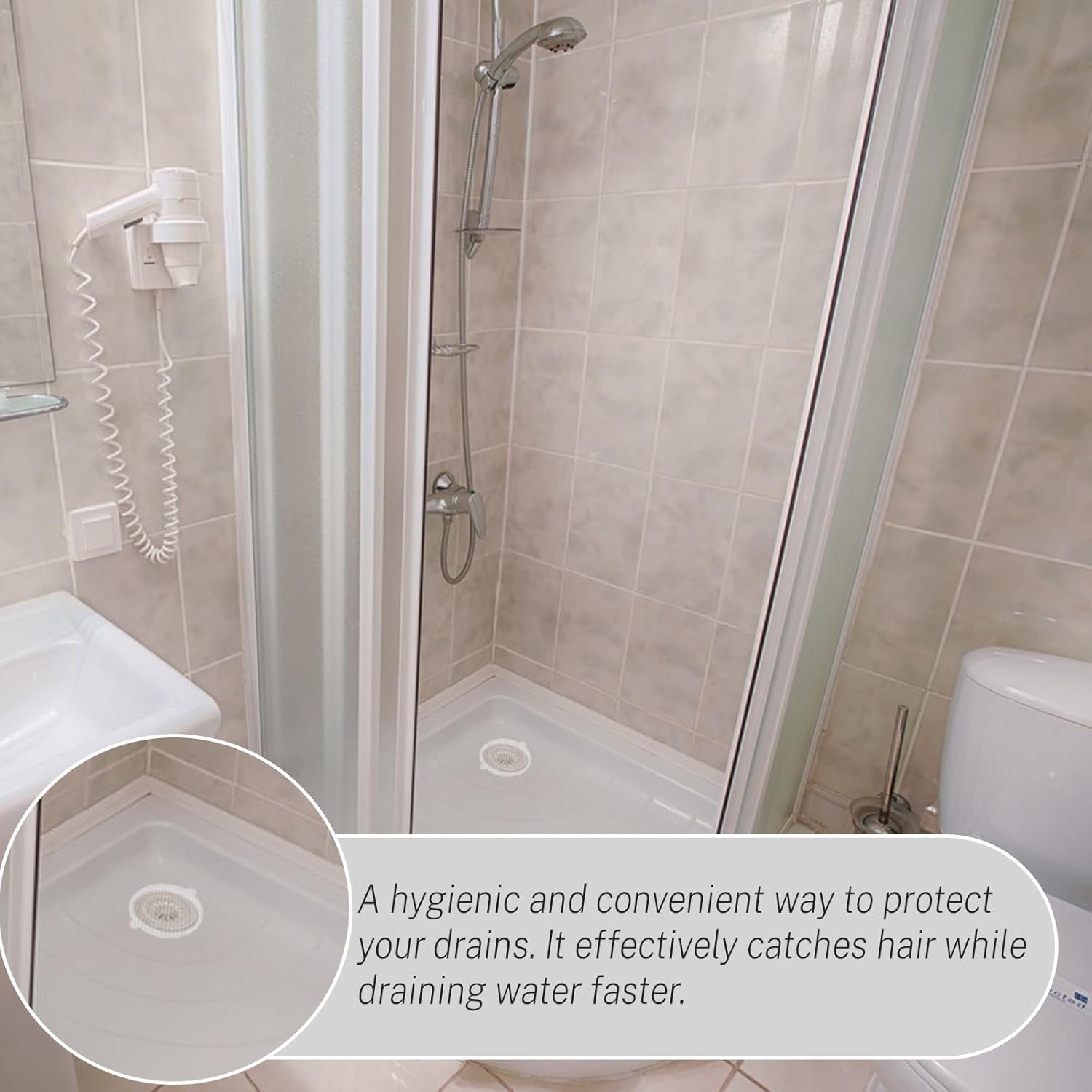 ASTIMESA 25-Pack Disposable Hair Catcher for Shower Drain