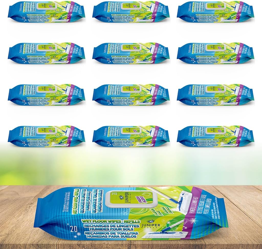 Juniper CLEAN Wet Floor Wipes 20 Count Refill Pack