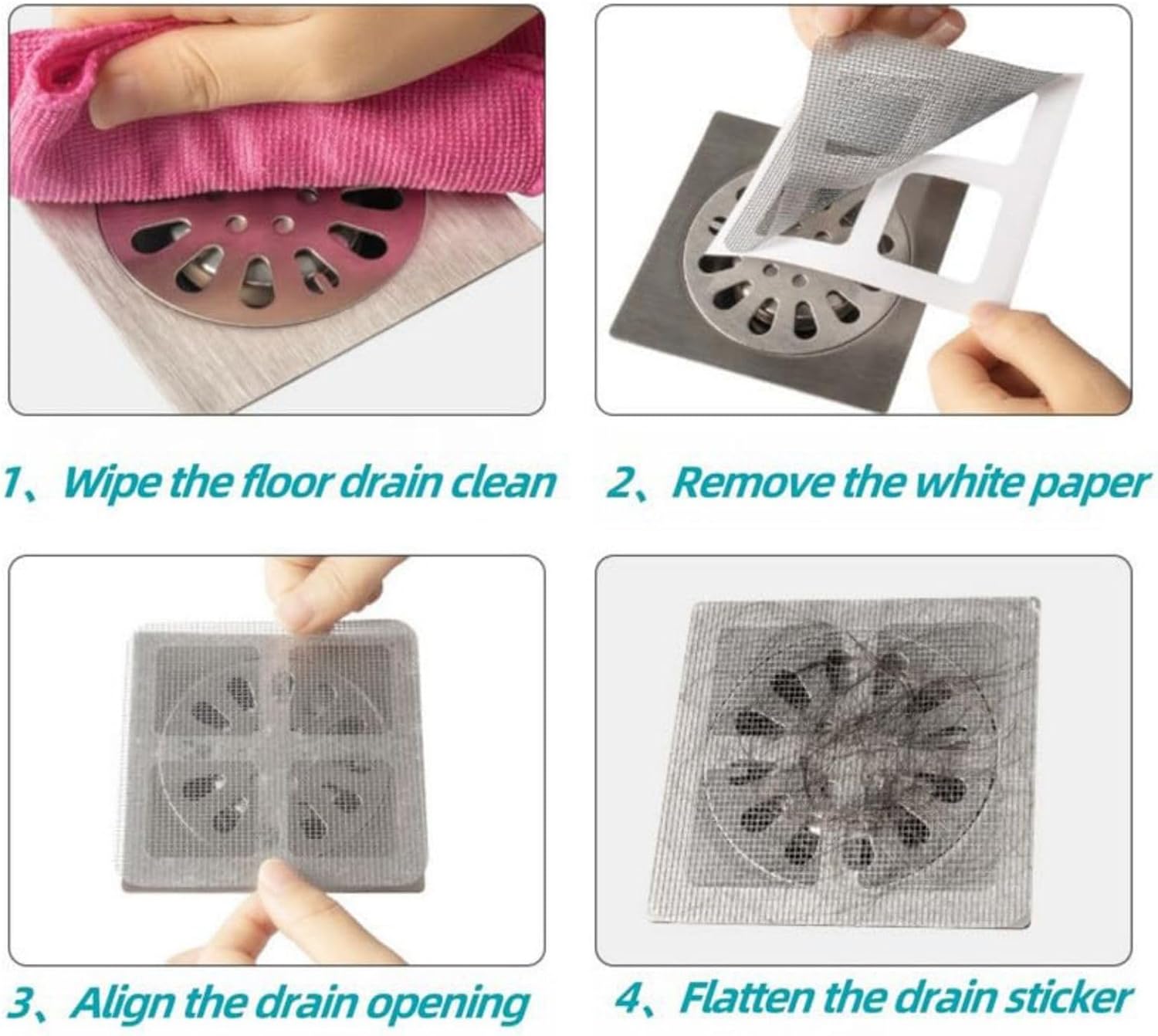 Lusebiy 20PCS Disposable Shower Hair Catcher 1