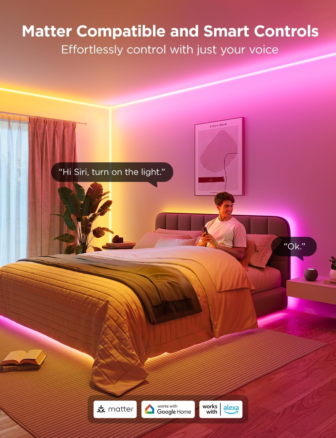 Govee LED Strip Light with Smart App Control and Music Sync