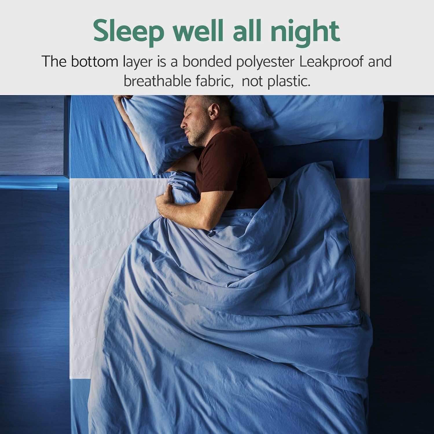CoolShields Waterproof Bed Pads Queen 60 x 36 Reusable