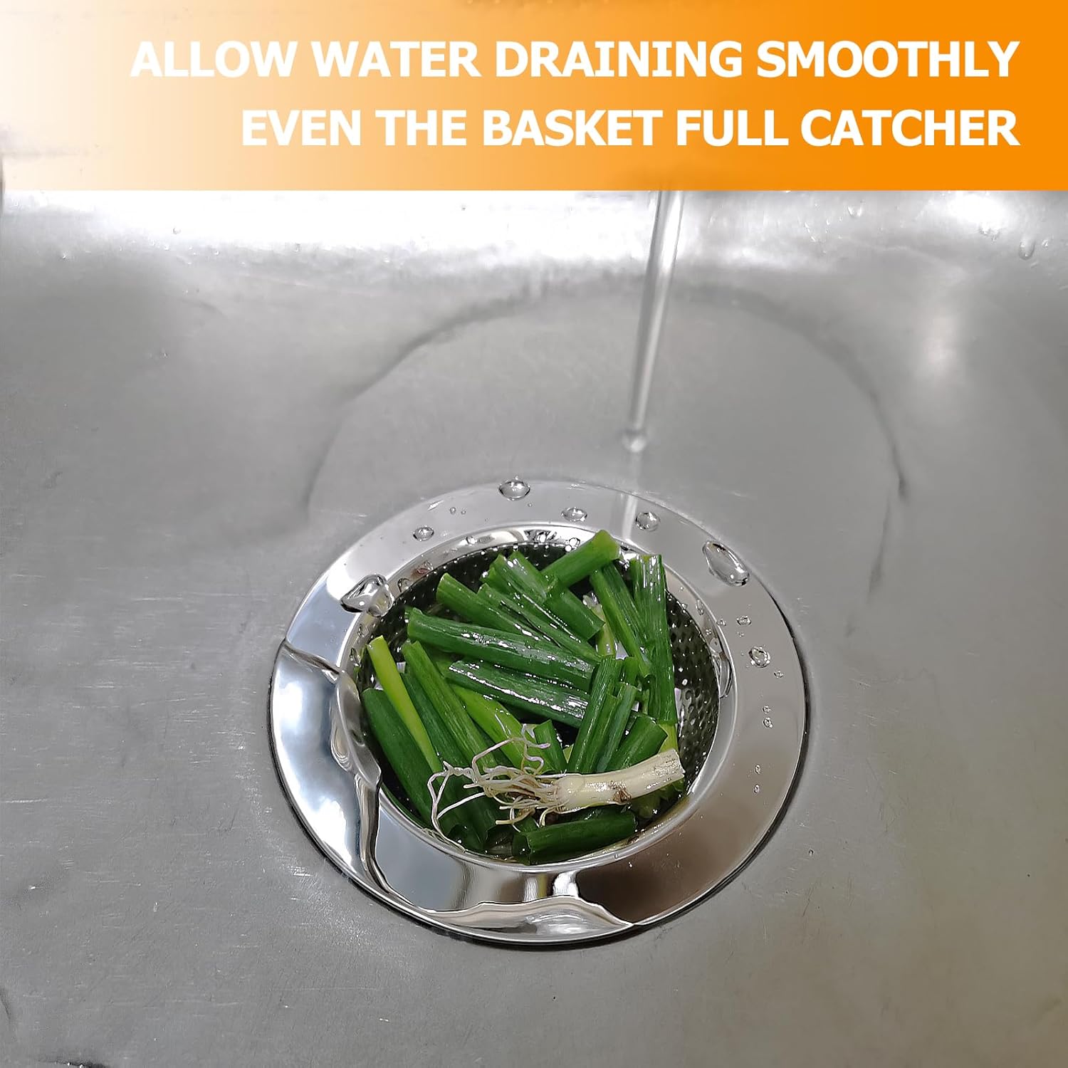Huntonry 2PCS Kitchen Sink Drain Strainer with 45 Diameter and 30 Mesh Basket