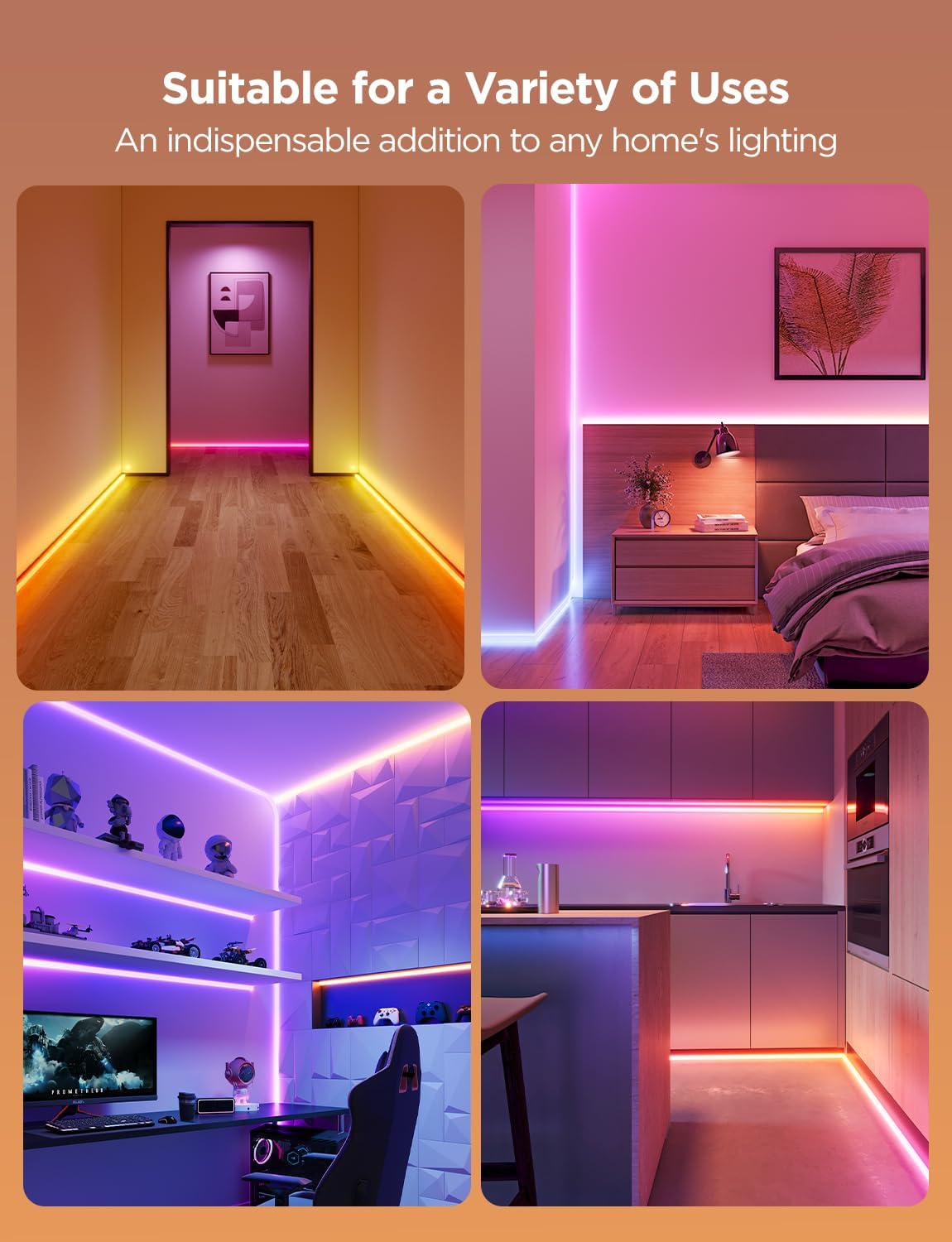 Govee LED Strip Light with Smart App Control and Music Sync