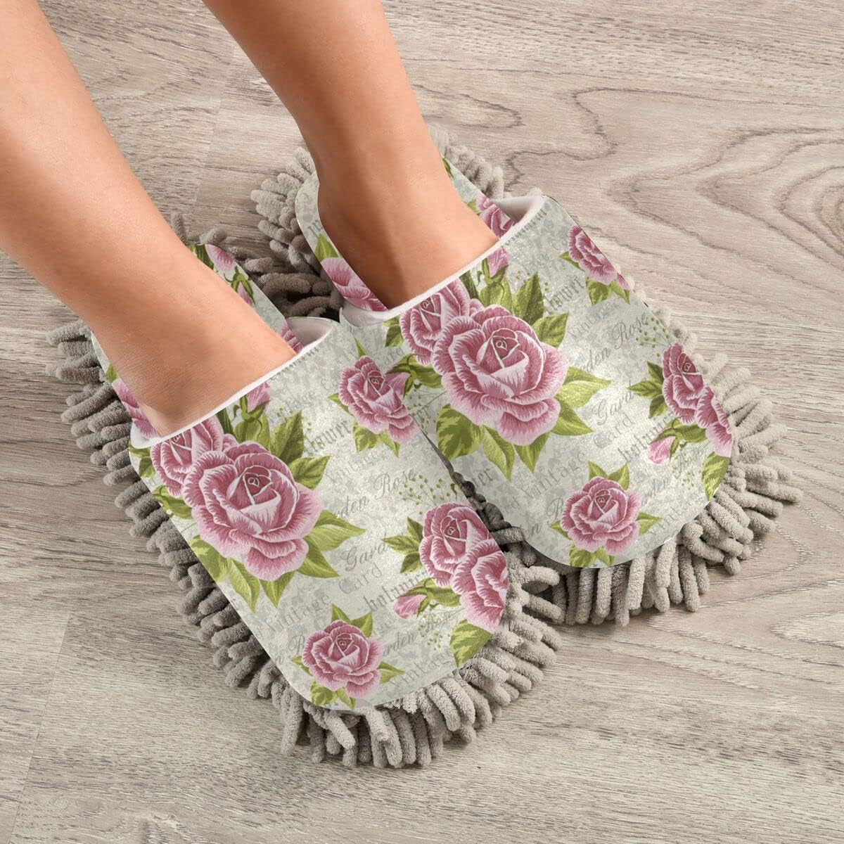 DOMIKING Mop Slippers for Floor Cleaning