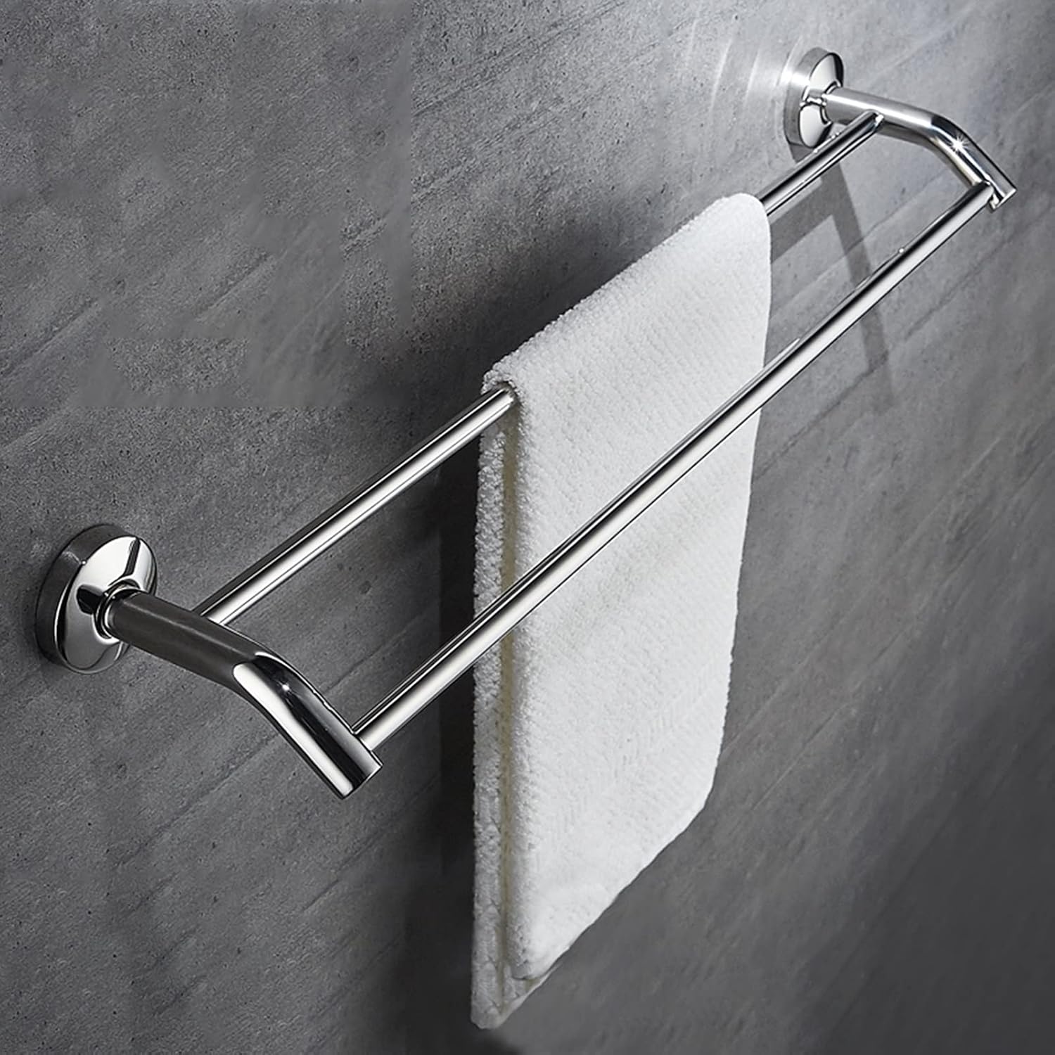 TiStm Double Towel Rail Wall Mount 30Cm Stainless Steel