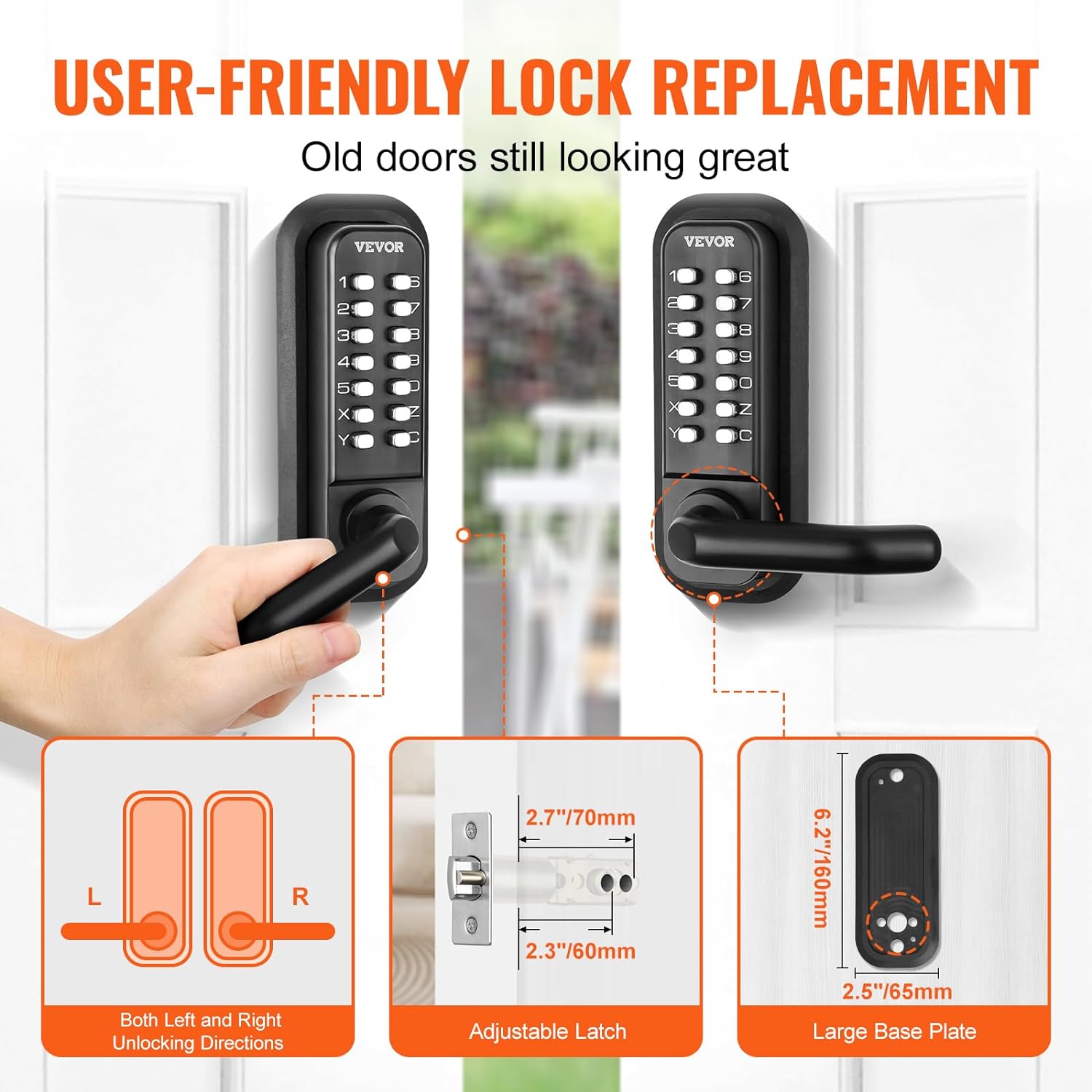 VEVOR Keyless Entry Door Lock with 14 Digit Keypad