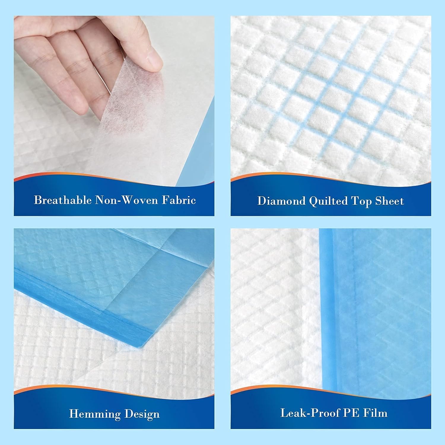 SOFYFINE 100 Count Leakproof Adult Bed Pads 23x36