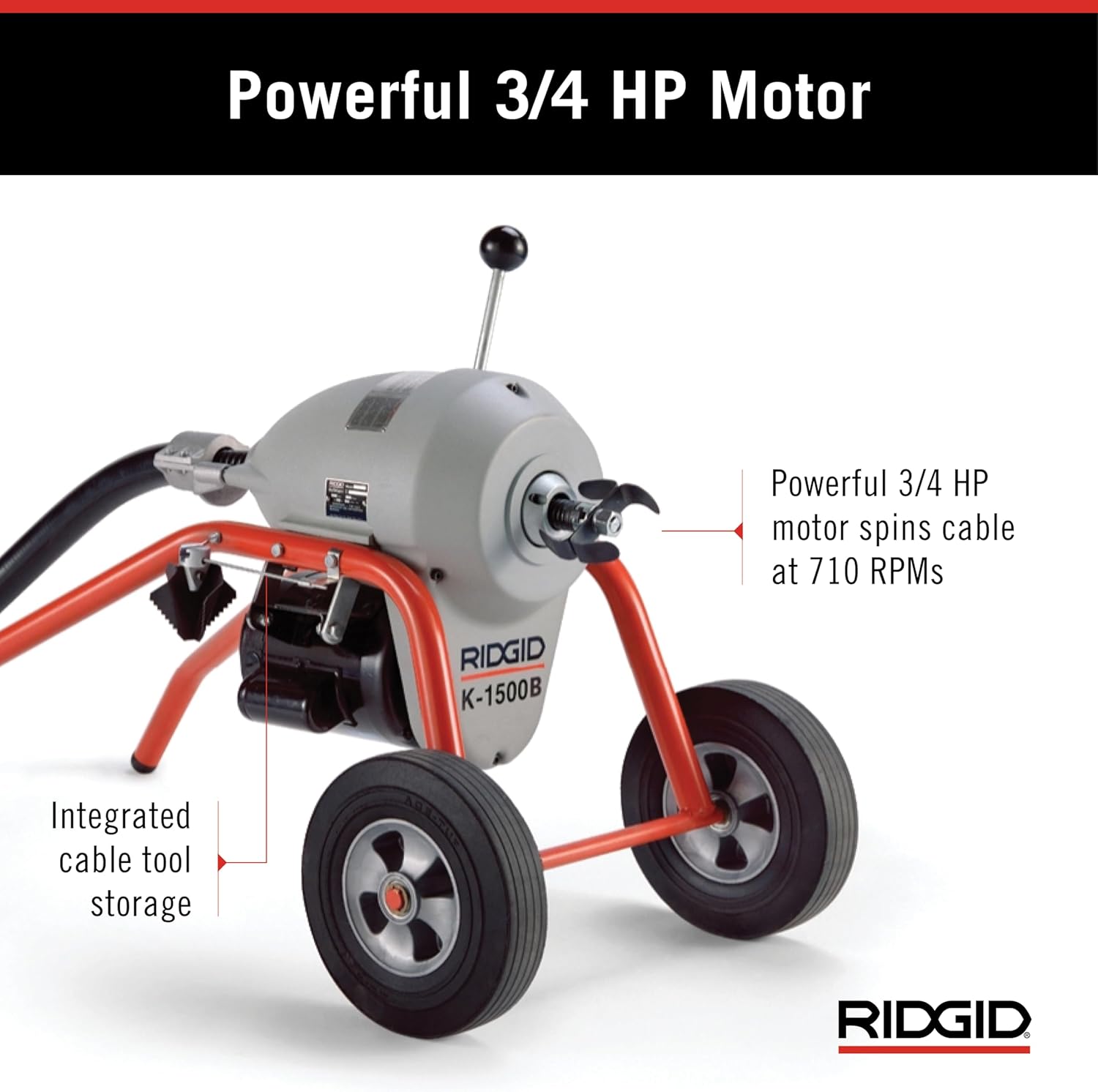 RIDGID 23717 K-1500B Sectional Drain Cleaner