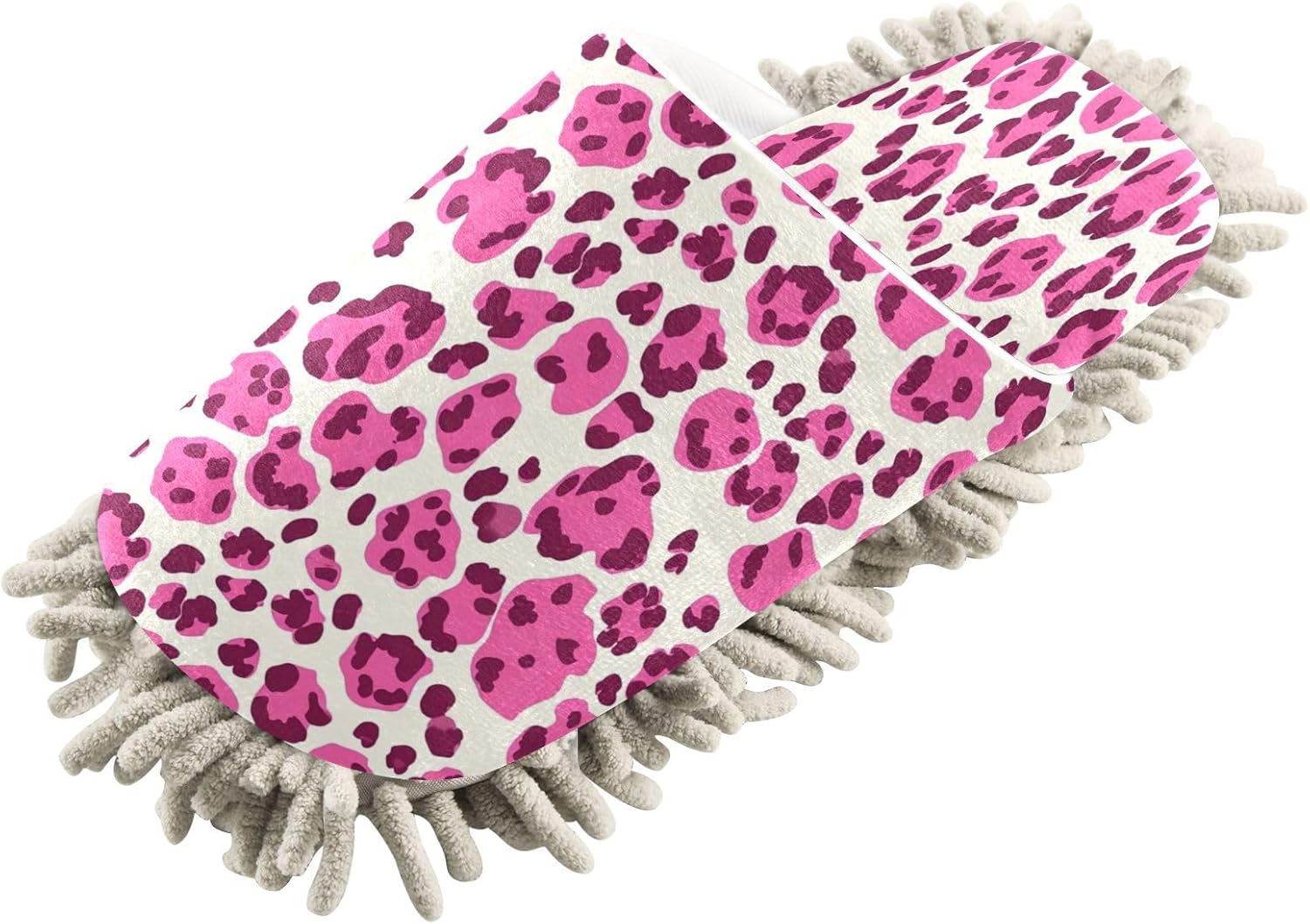 Zhirexin Leopard Mop Slippers for House Cleaning