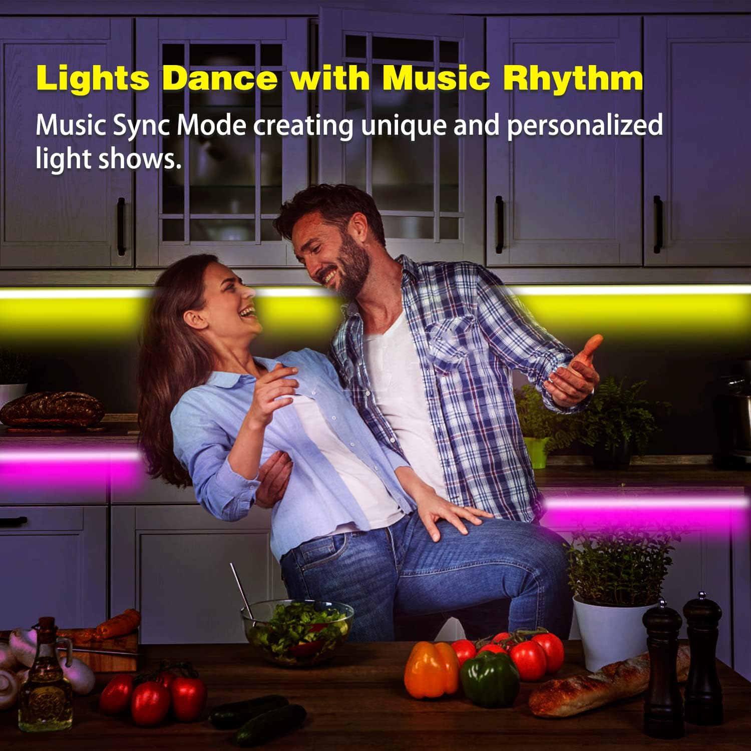 KEXU 50ft Smart WiFi LED Strip Light with Alexa and Google Assistant