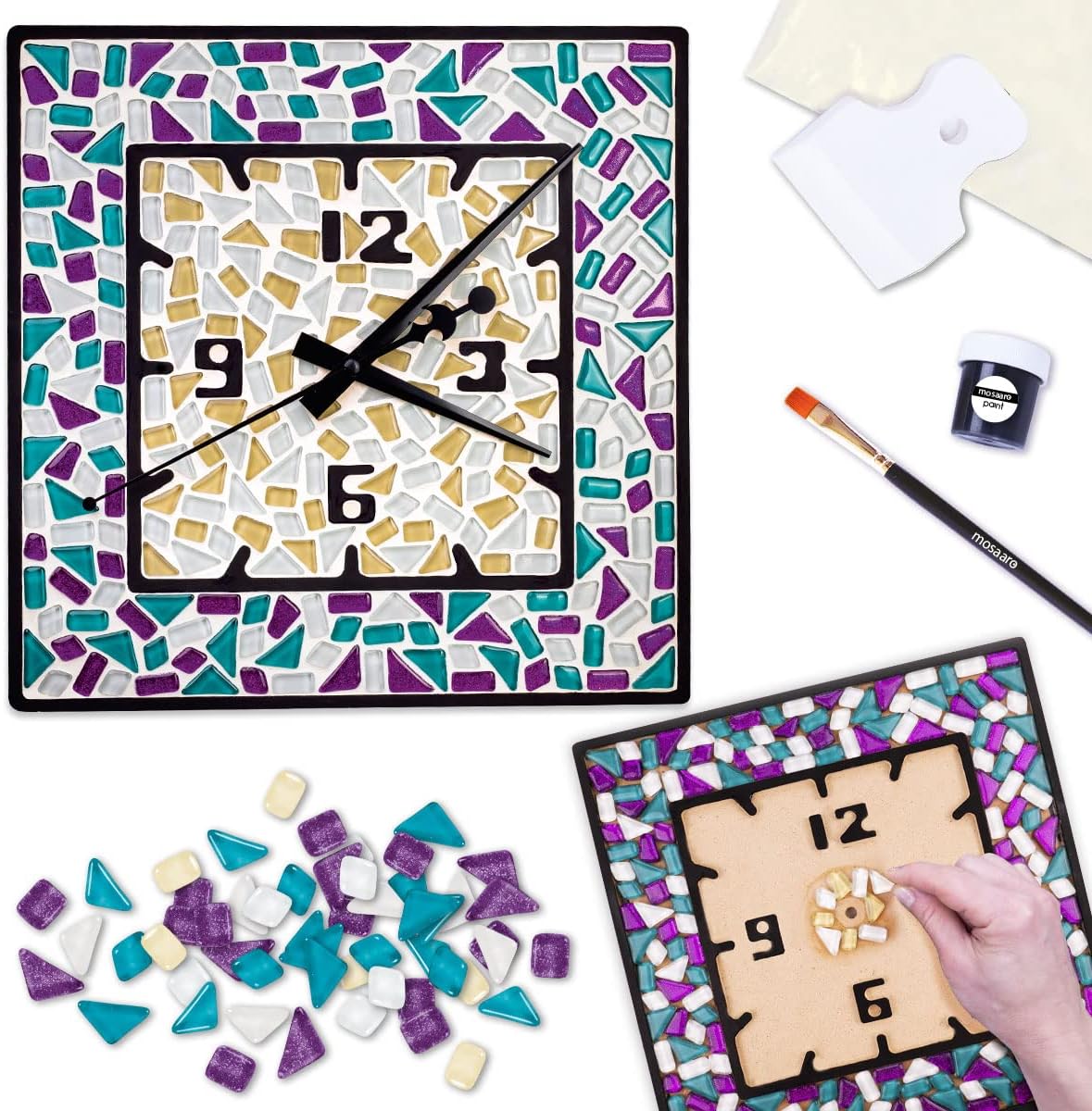 Mosaaro Glass Mosaic Tiles Kit Creative DIY Art for Adults and Teens