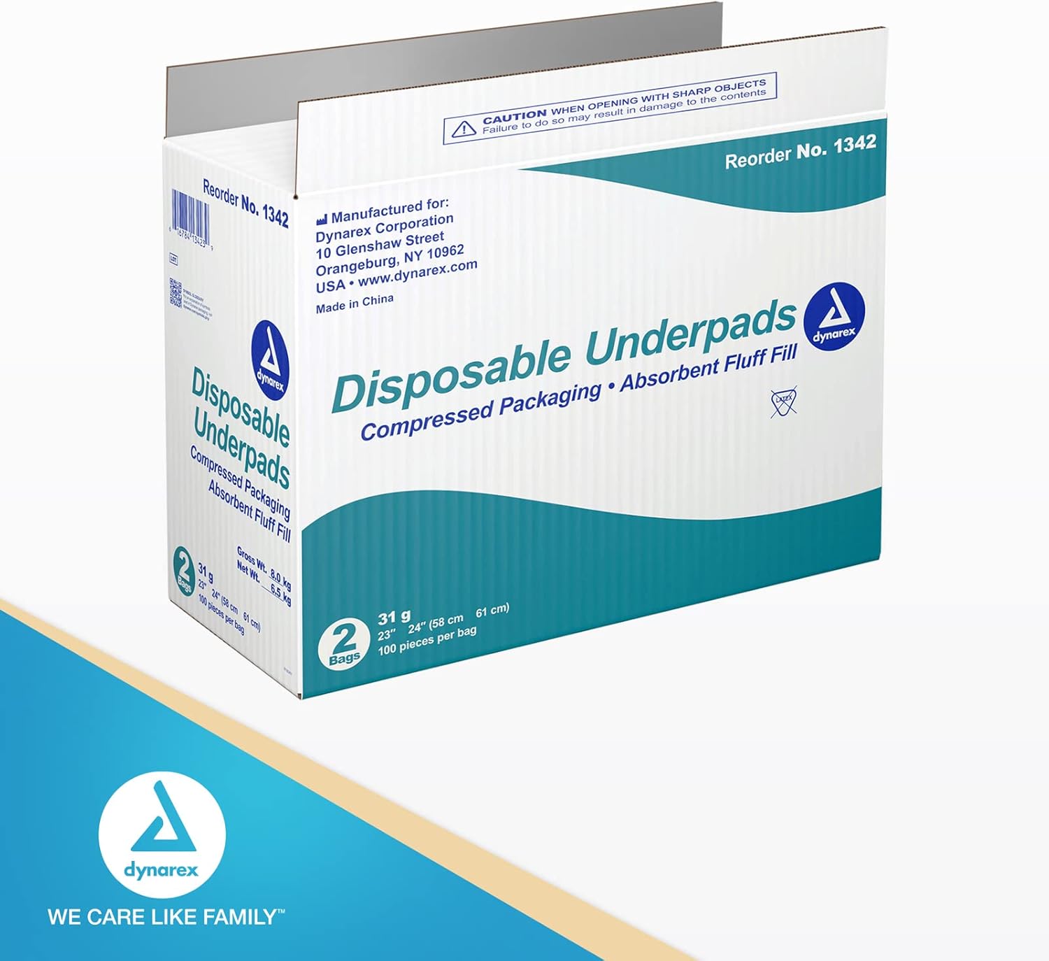 Dynarex Disposable Underpads 23x24 1 Case of 200