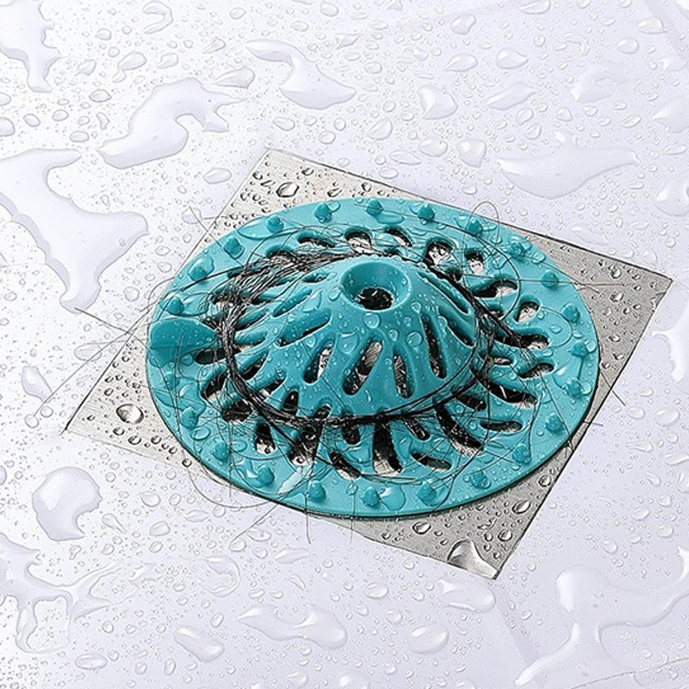 2pcs Hair Catcher Silicone Drain Stopper for Bathroom and Kitchen
