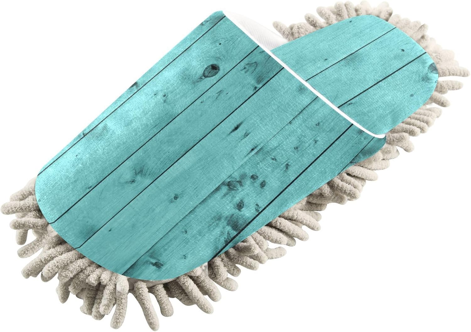 Sinestour Teal Turquoise Mop Slippers for Floor Cleaning 1
