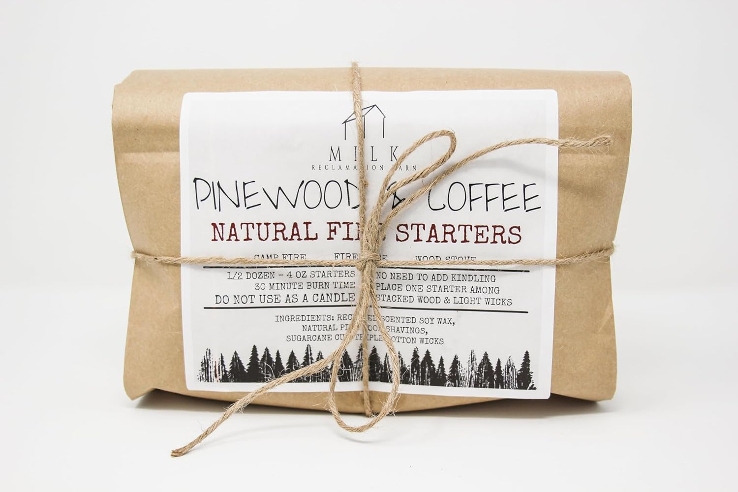 Pine Wood Coffee Scented Fire Starters 6 Pack