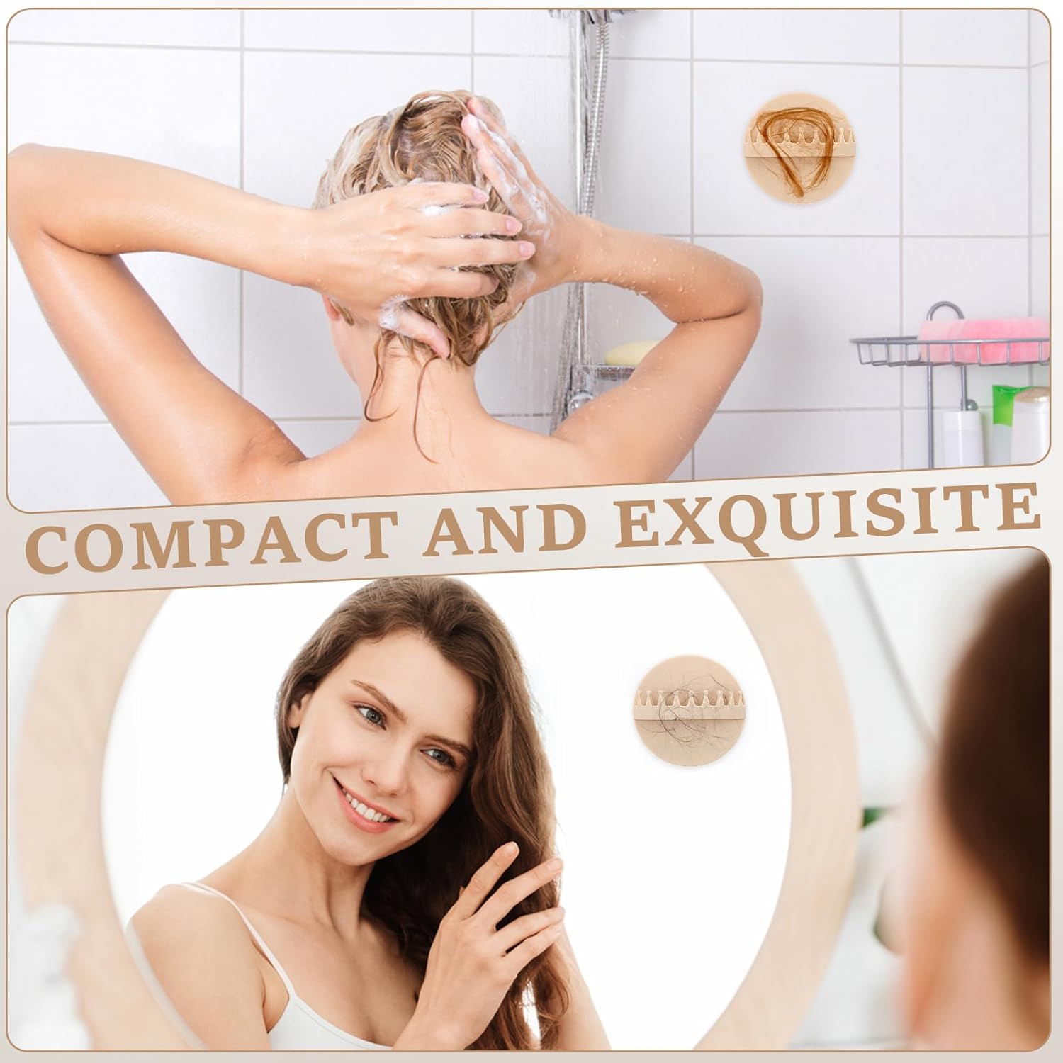 2pcs Wall Mount Suction Hair Collector for Bathroom 1
