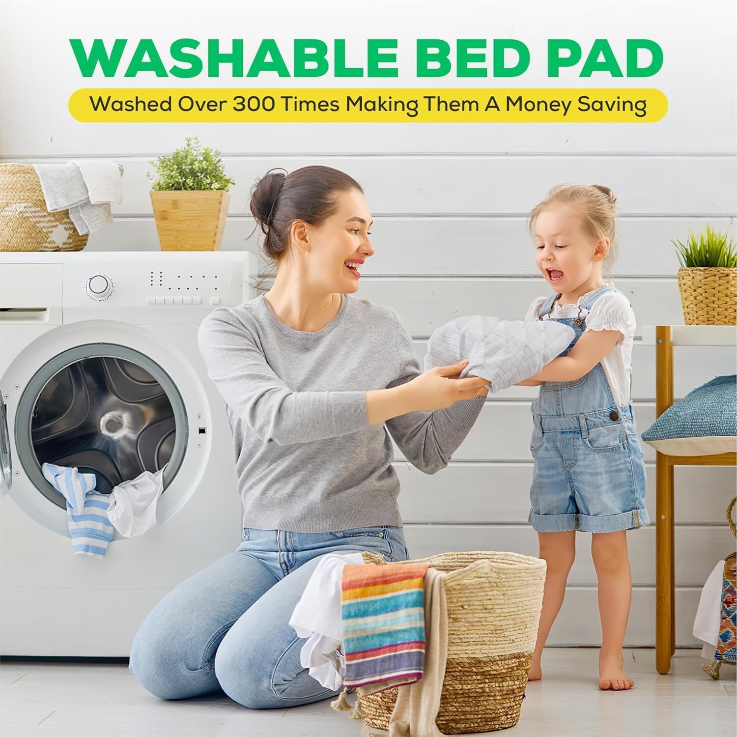 McLiberty Bed Pads Washable Waterproof Pack of 2 1