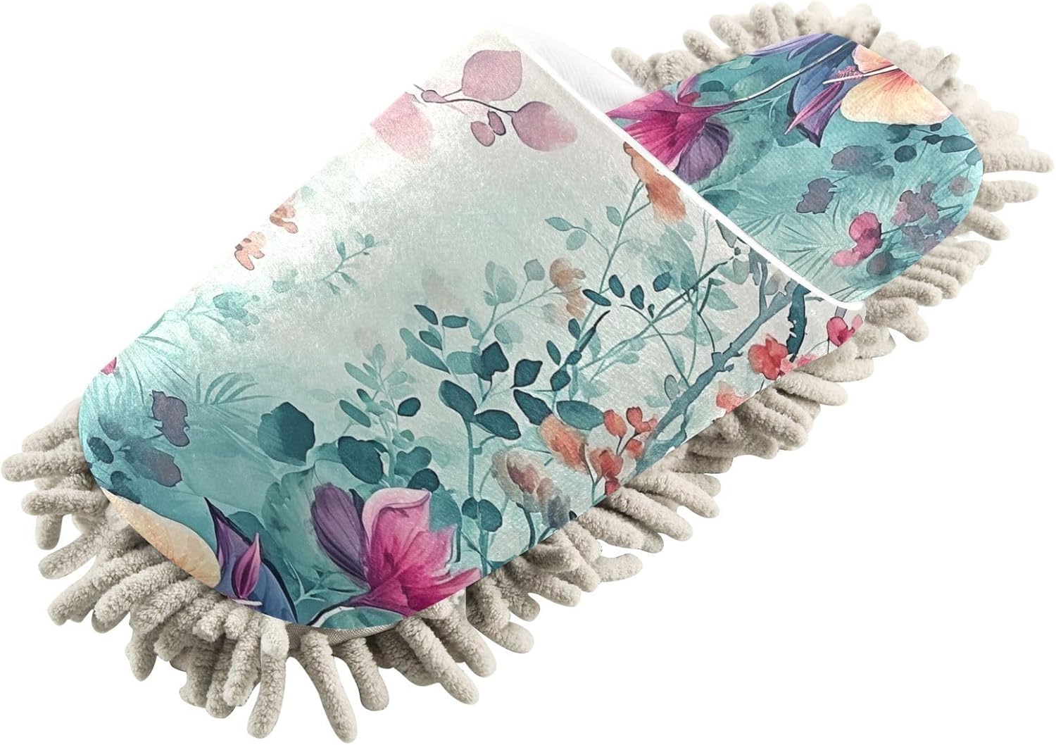 Zhirexin Watercolor Mop Slippers with Microfiber Sole