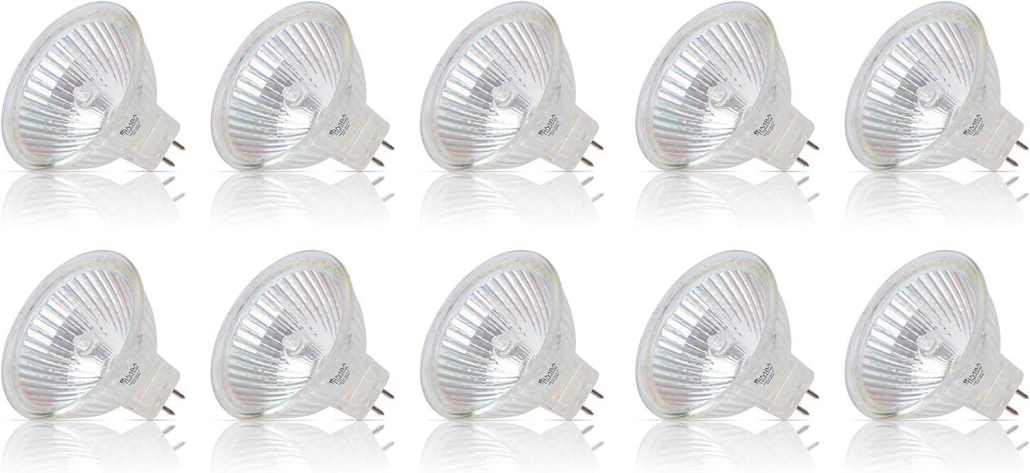 Simba Lighting Halogen MR16 20W 12V Bulbs 10 Pack Dimmable Warm White