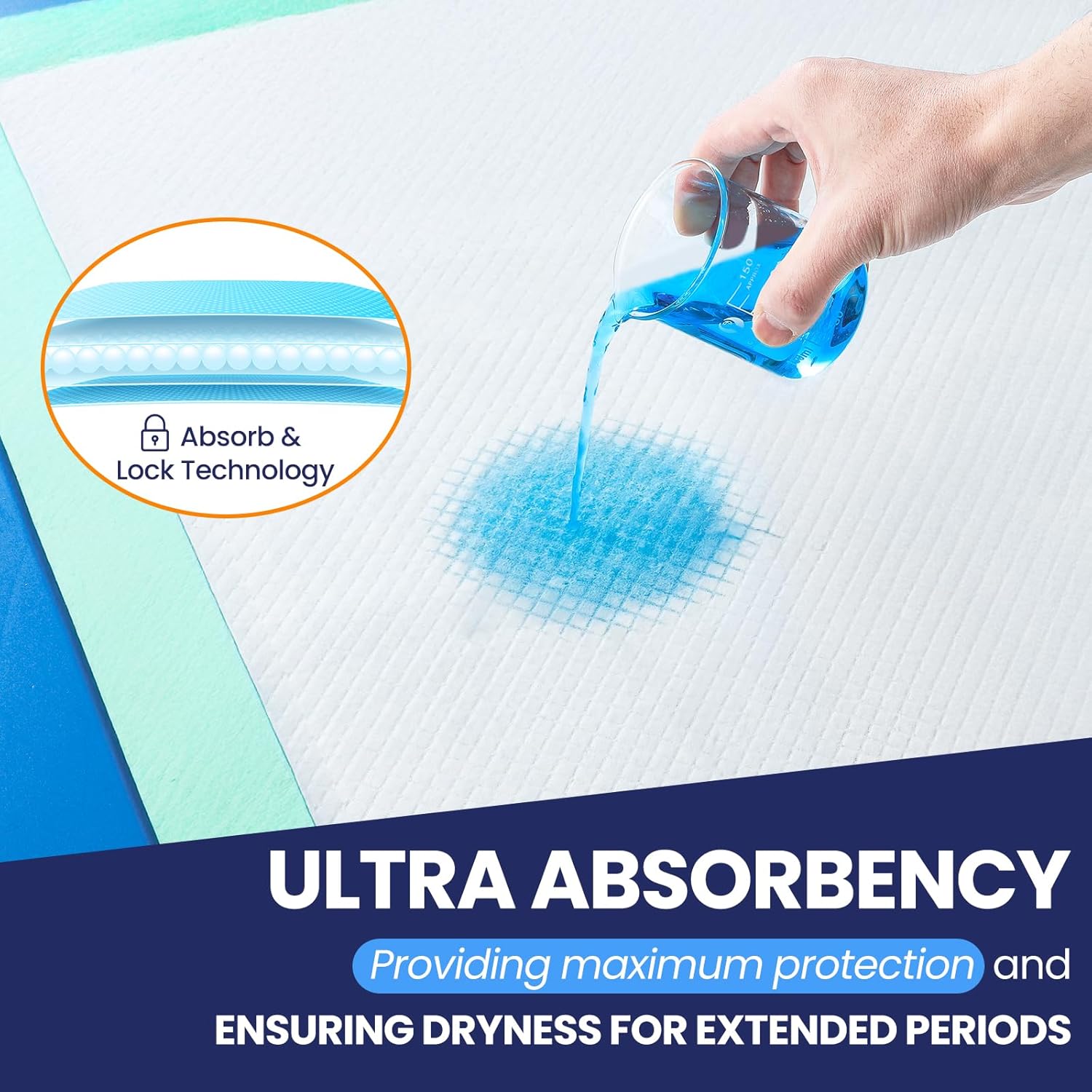 AOZITA 50-Pack Heavy Duty Disposable Underpads 30 x 36