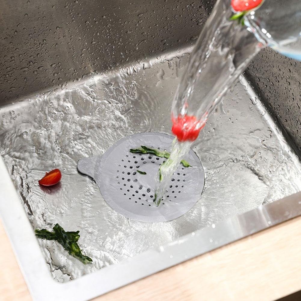 Shower Drain Hair Catcher Flexible TPR Strainer for Bathtub