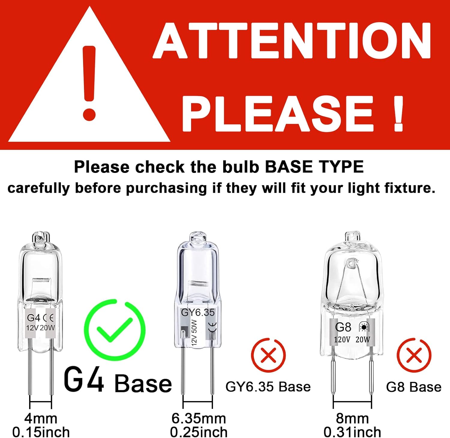 Lacnooe G4 Halogen Bulb 20W 12 Pack Dimmable