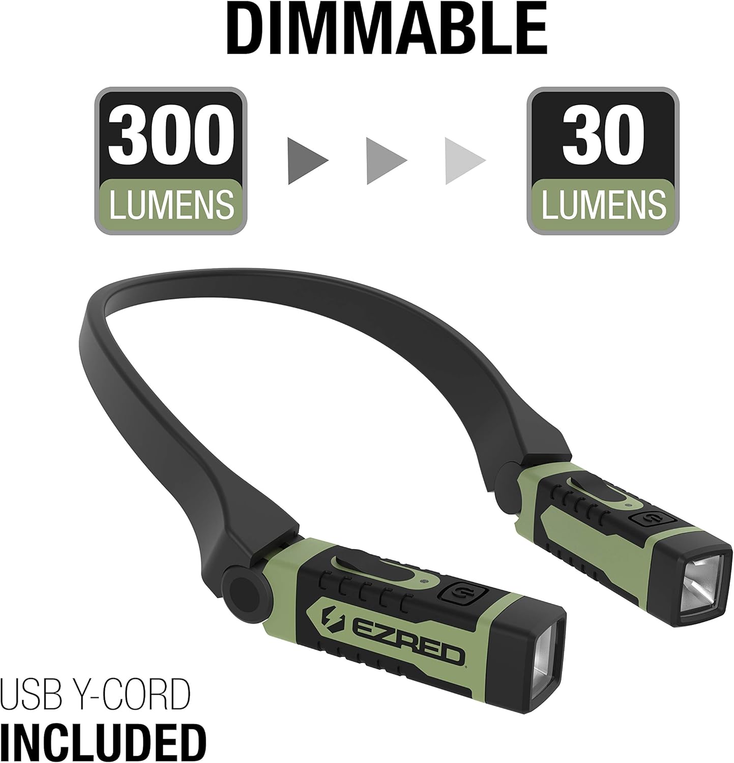 EZRED ANYWEAR Rechargeable Neck Light - Soft Green 1