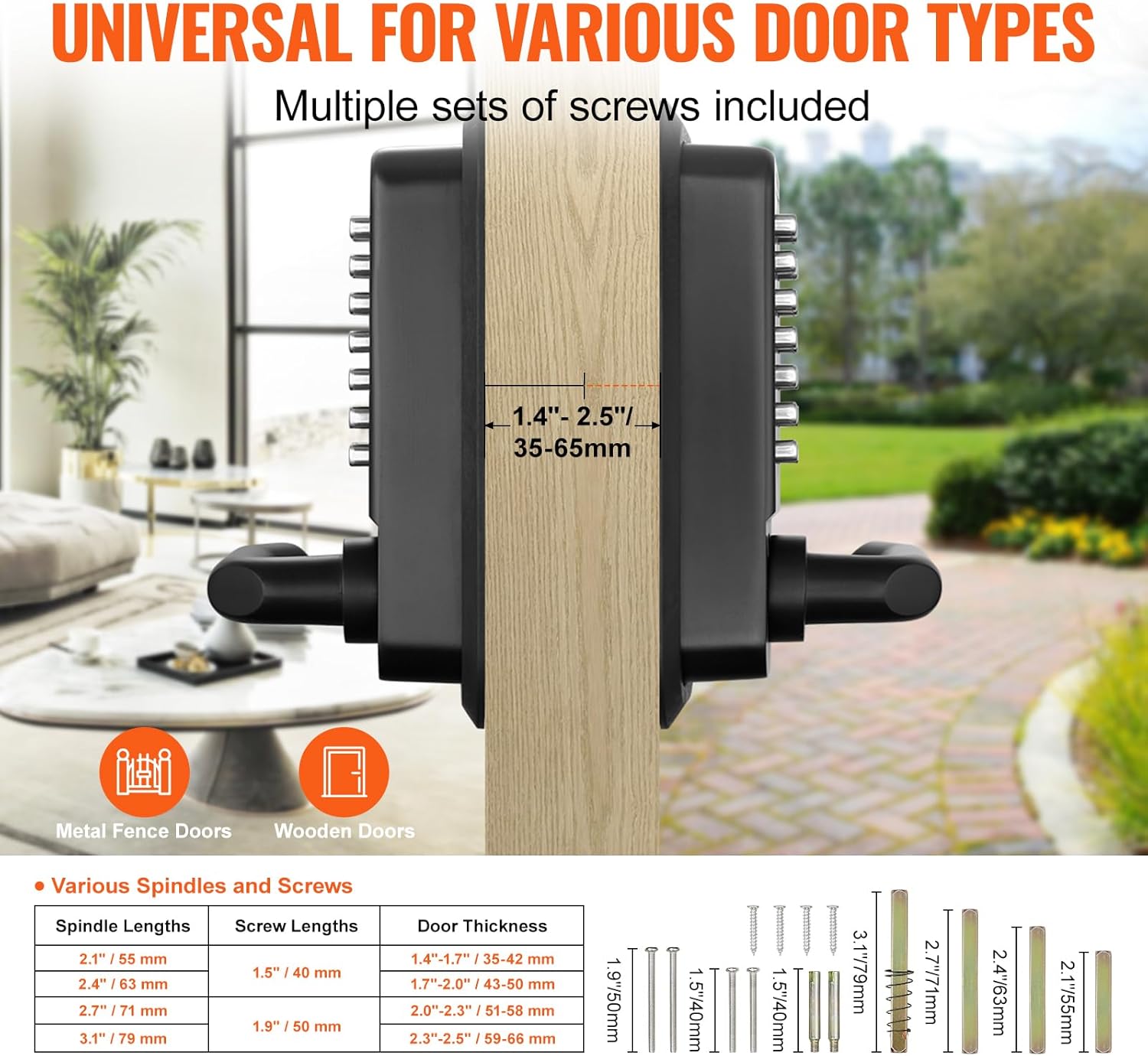 VEVOR Keyless Entry Door Lock with 14 Digit Keypad